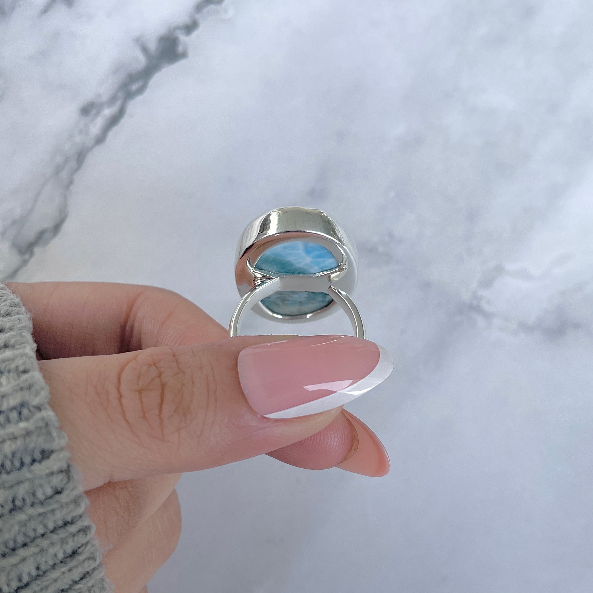 Larimar Adjustable Ring-(LAR-R-1811.)