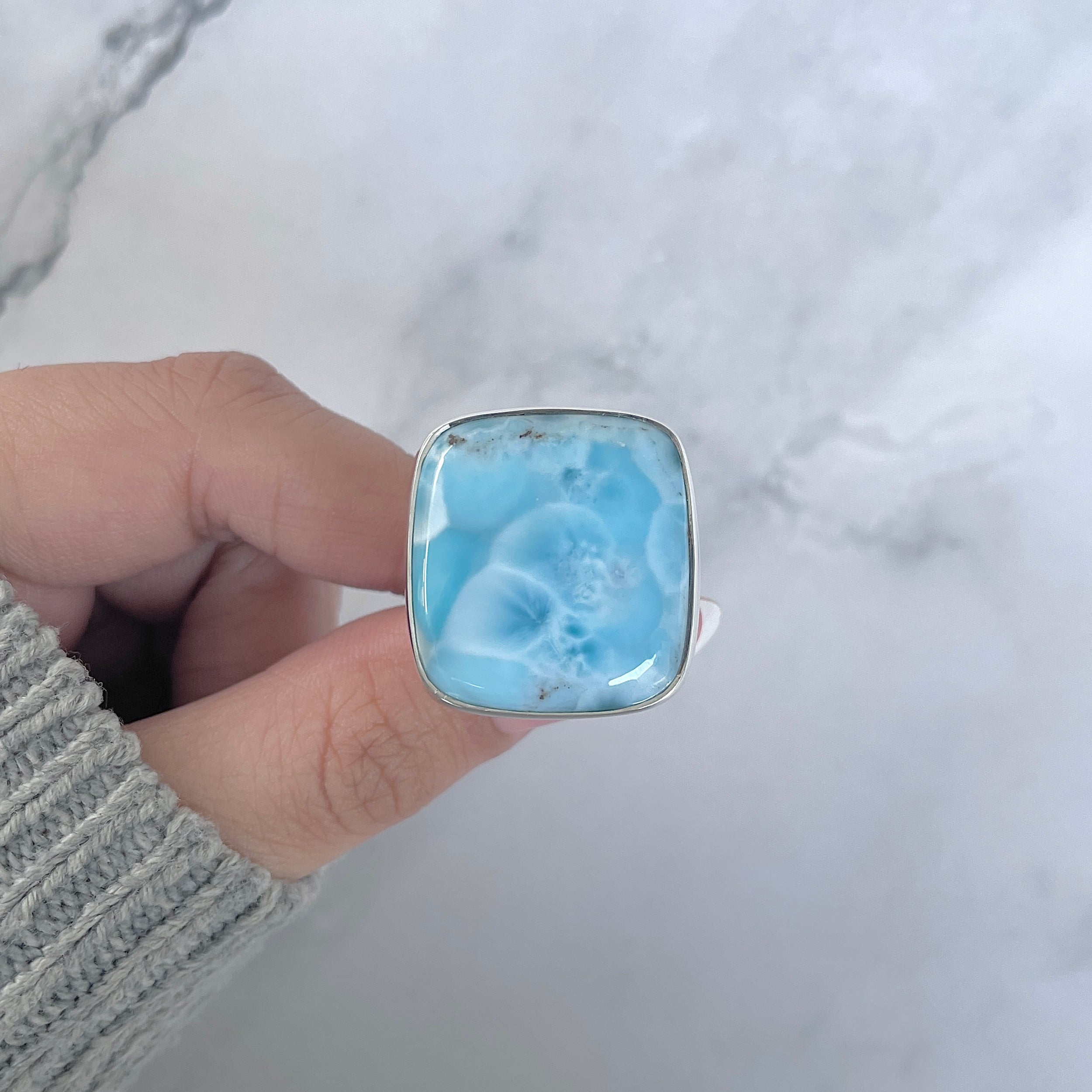 Larimar Adjustable Ring-(LAR-R-1812.)