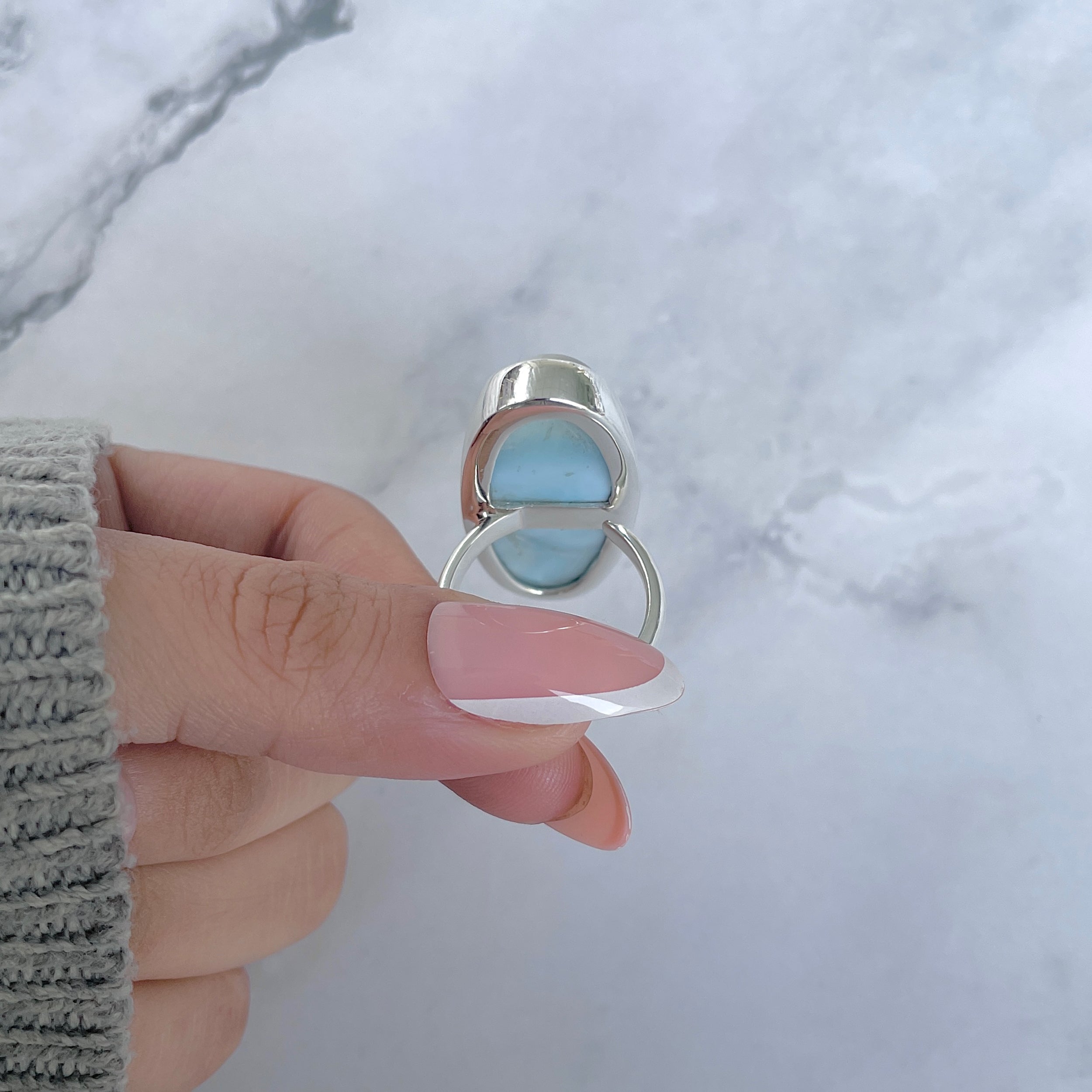 Larimar Adjustable Ring-(LAR-R-1813.)