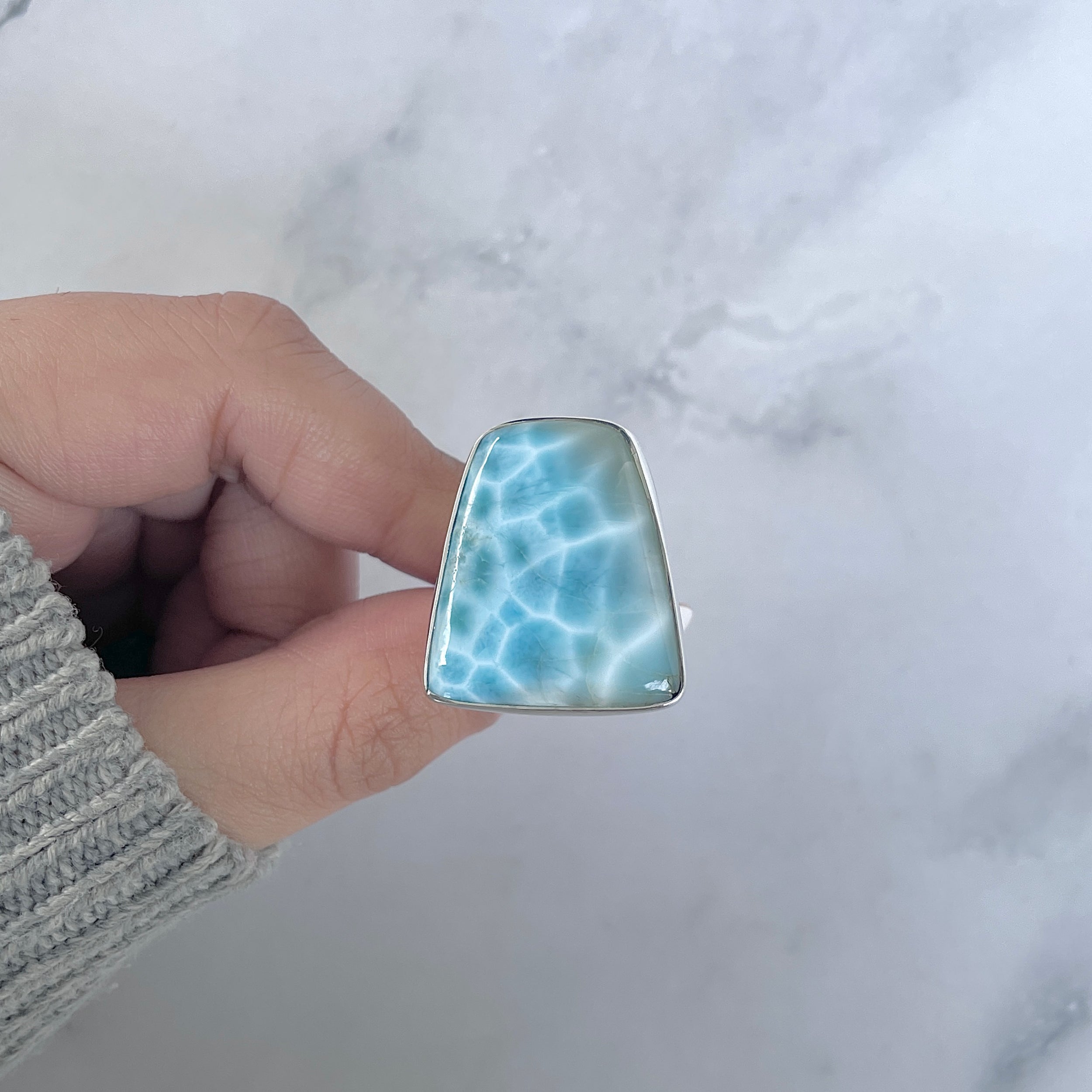Larimar Adjustable Ring-(LAR-R-1814.)