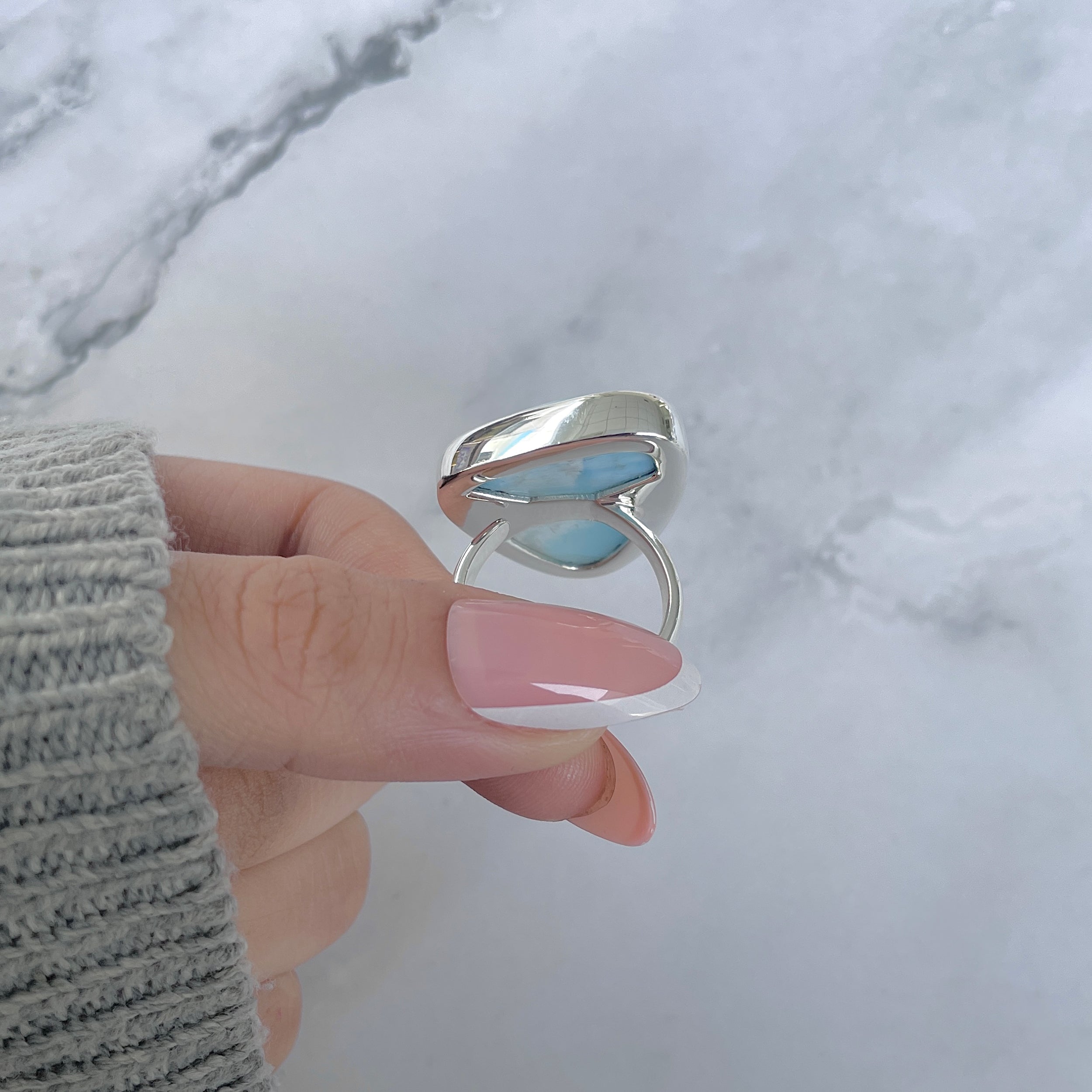 Larimar Adjustable Ring-(LAR-R-1818.)