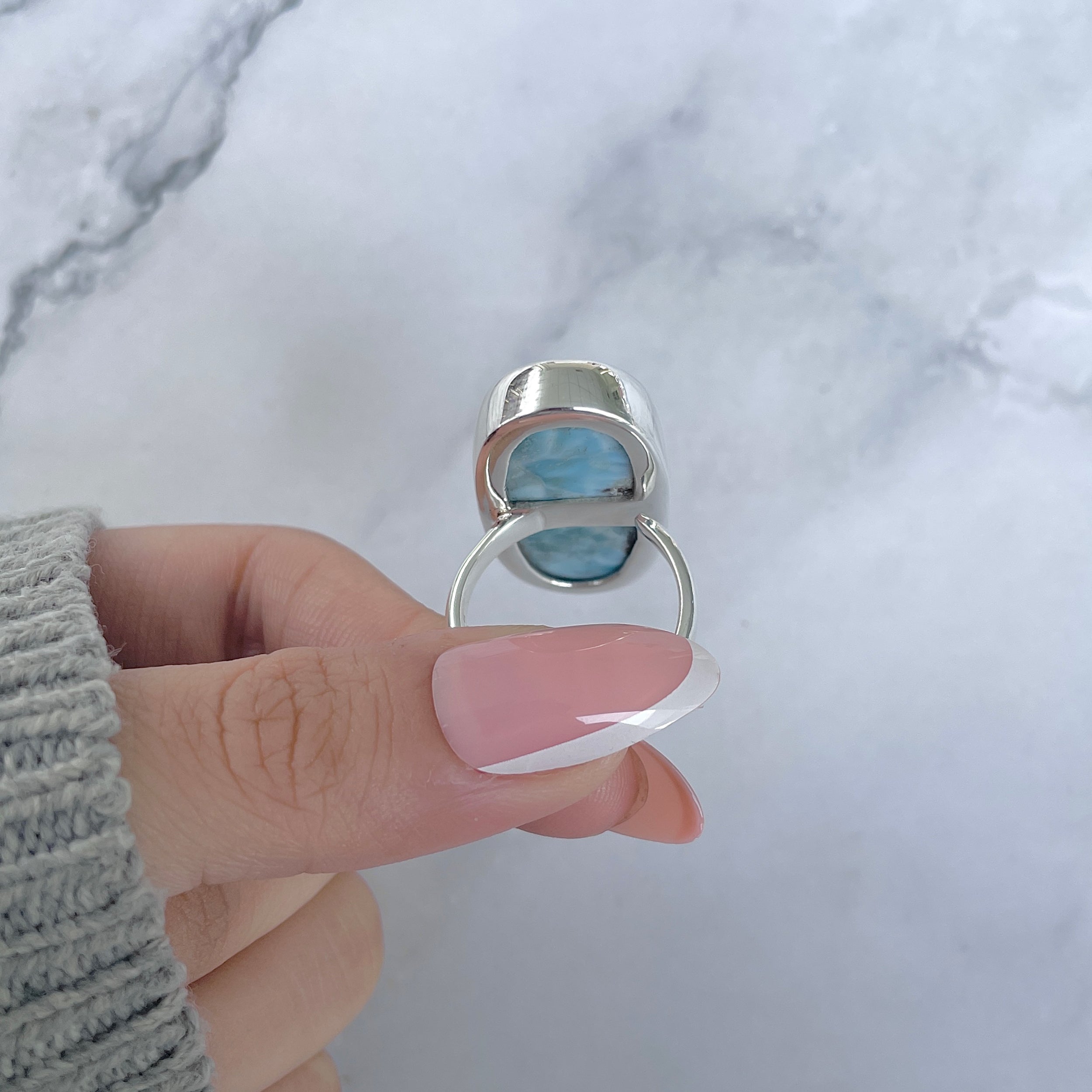 Larimar Adjustable Ring-(LAR-R-1820.)