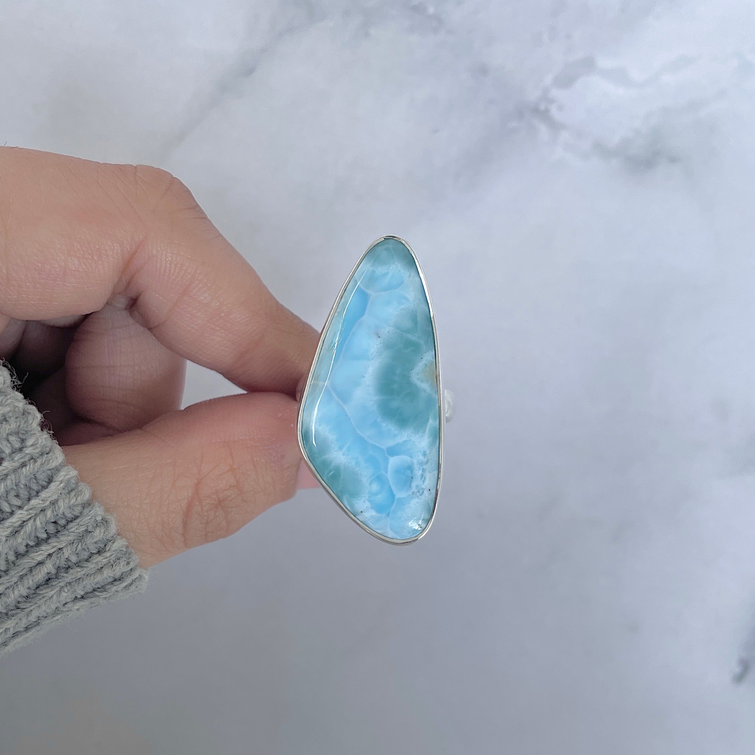 Larimar Adjustable Ring-(LAR-R-1821.)