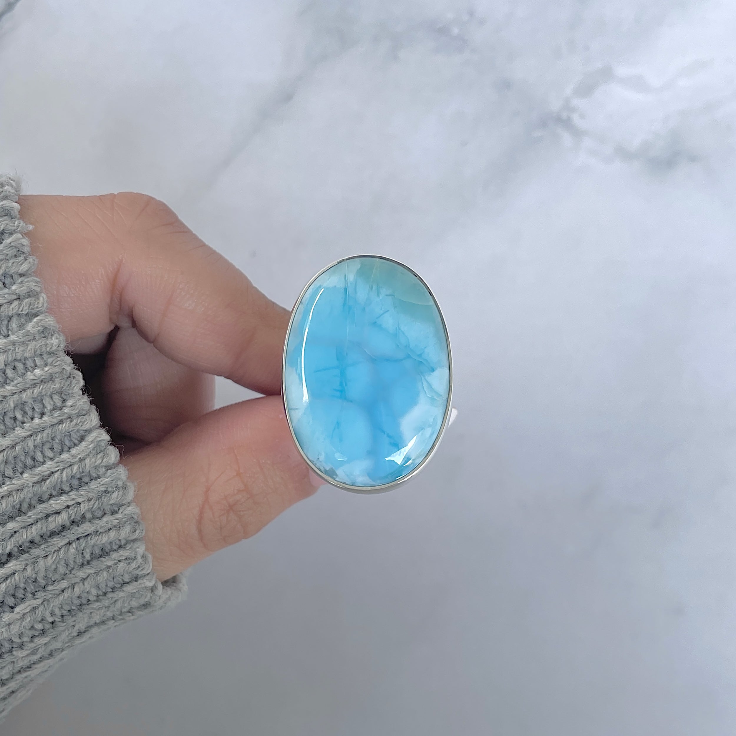 Larimar Adjustable Ring-(LAR-R-1822.)