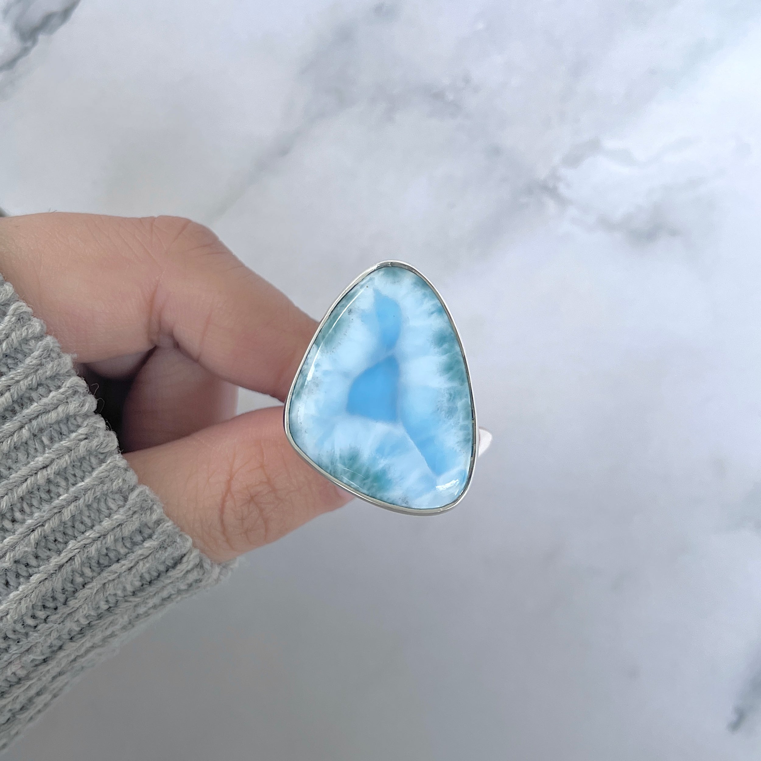 Larimar Adjustable Ring-(LAR-R-1823.)