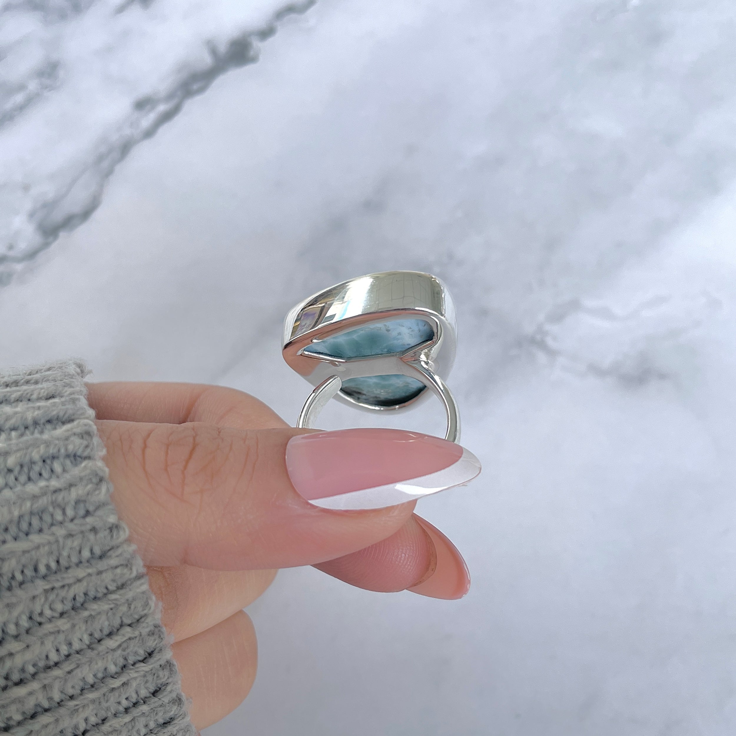 Larimar Adjustable Ring-(LAR-R-1823.)