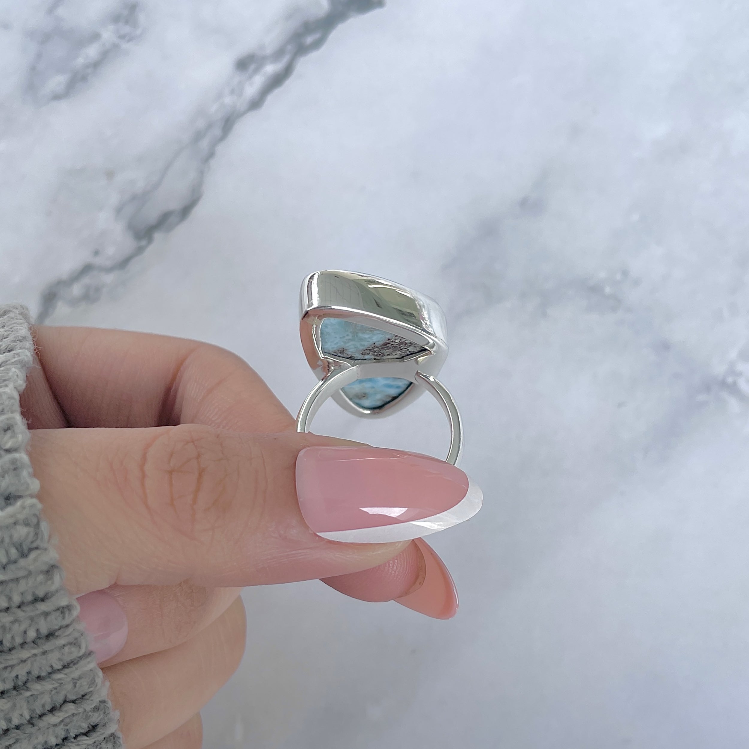 Larimar Adjustable Ring-(LAR-R-1824.)