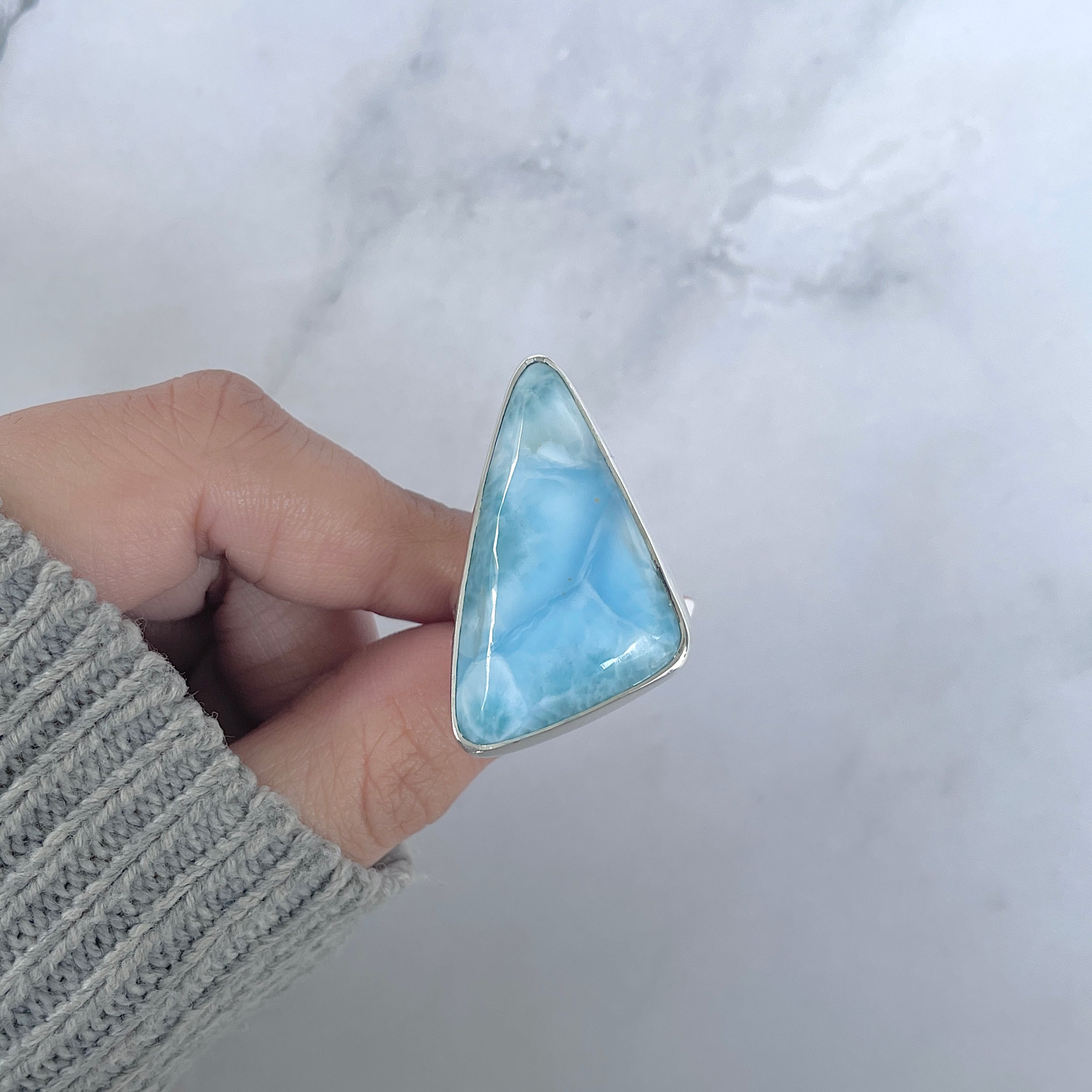 Larimar Adjustable Ring-(LAR-R-1825.)