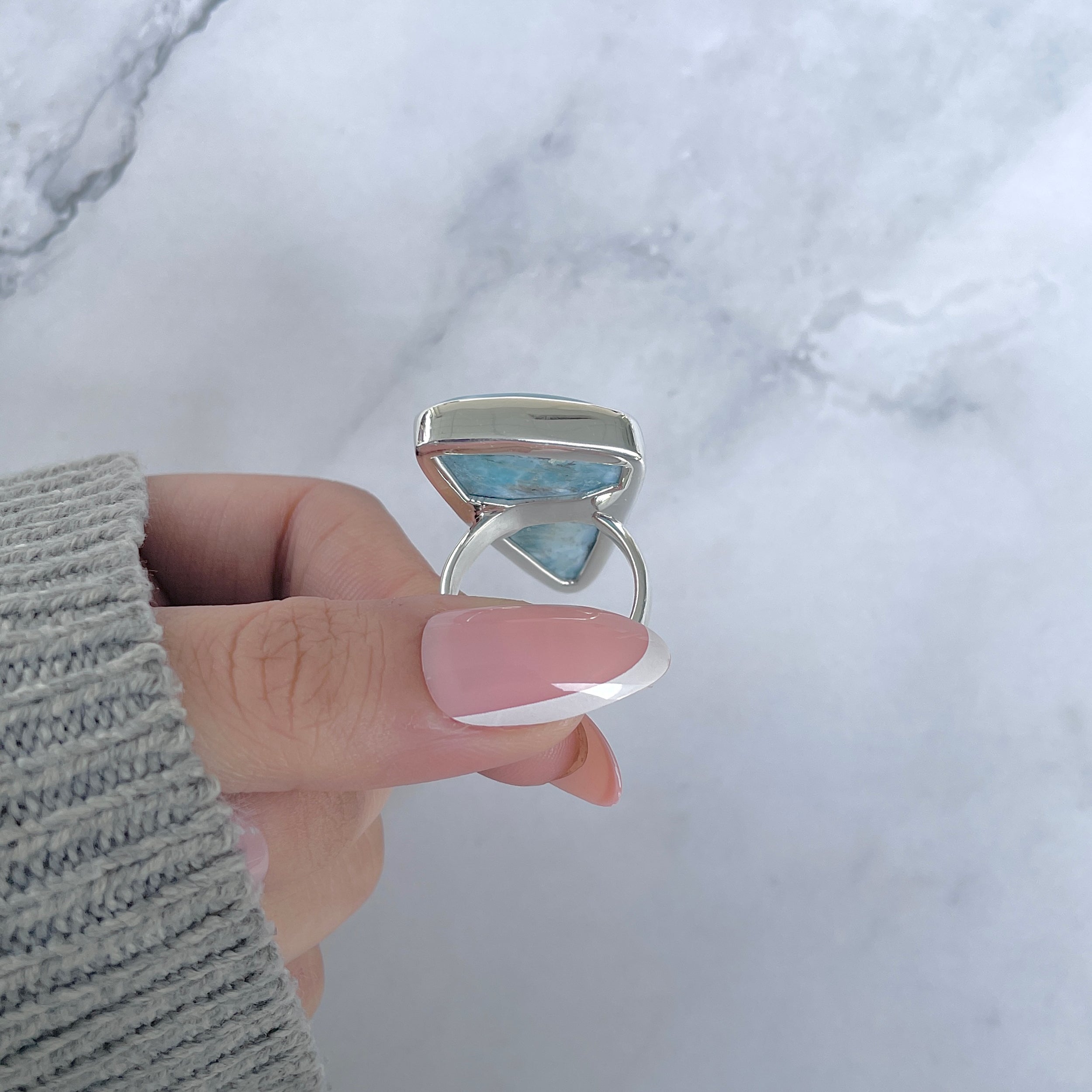 Larimar Adjustable Ring-(LAR-R-1825.)