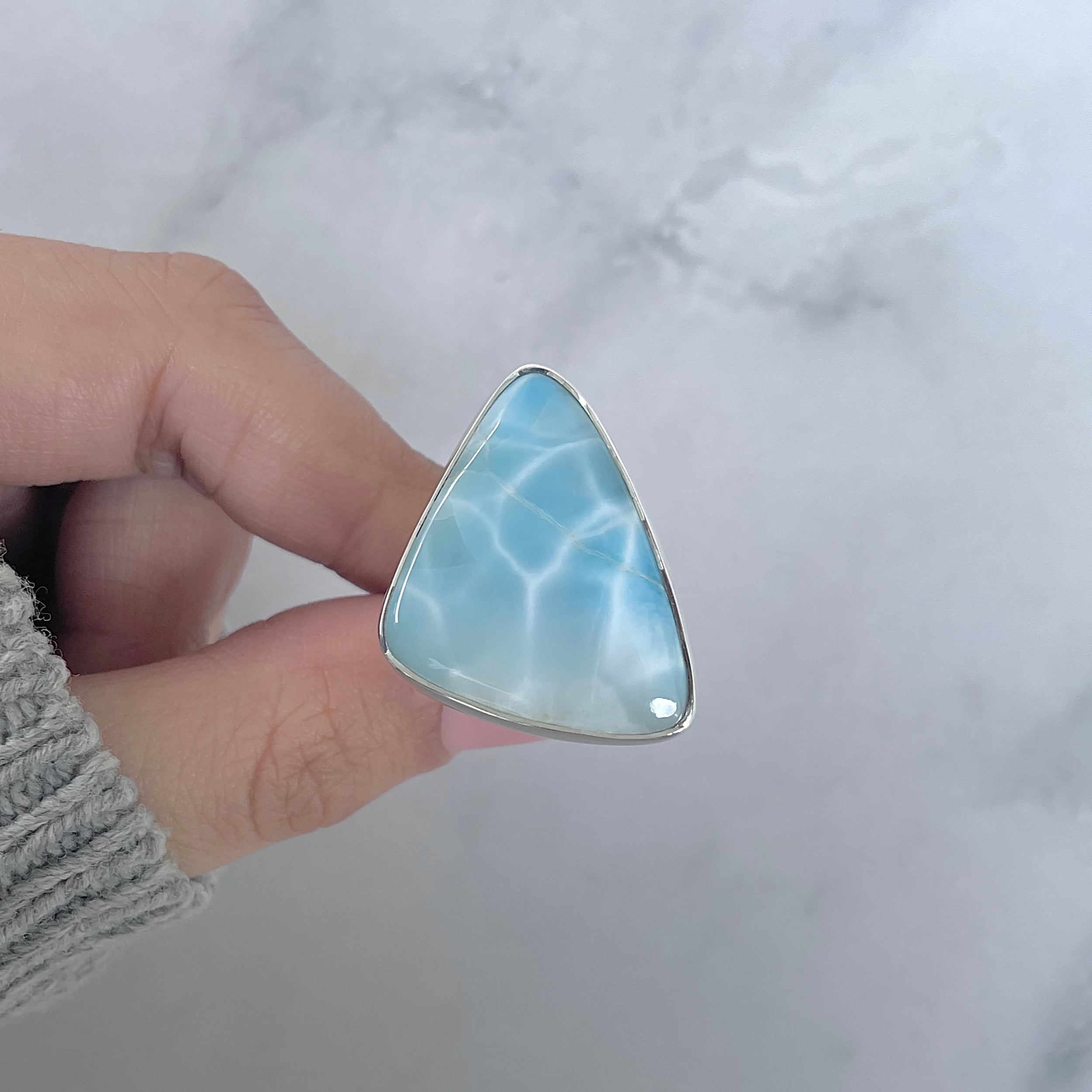 Larimar Adjustable Ring-(LAR-R-1826.)