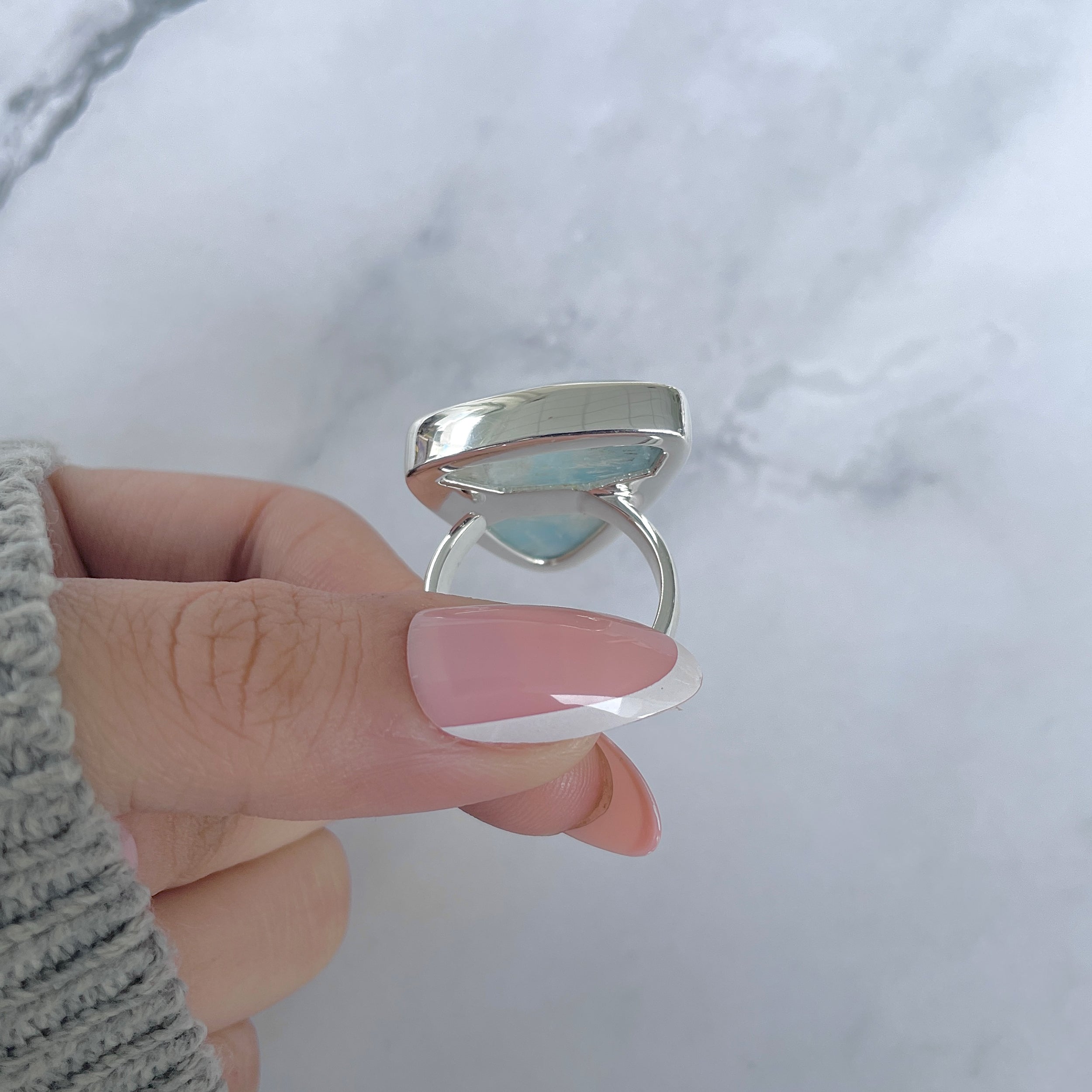 Larimar Adjustable Ring-(LAR-R-1826.)