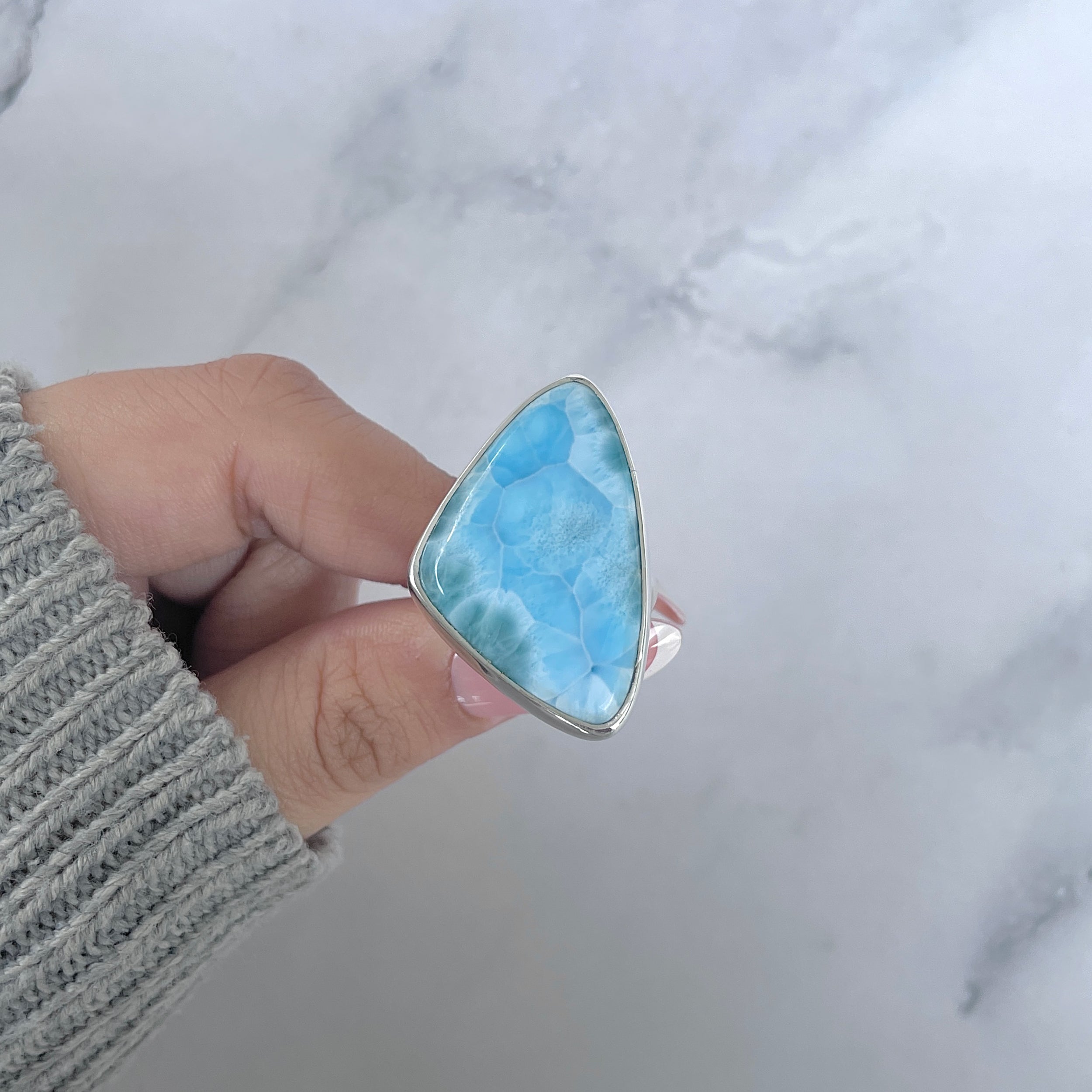 Larimar Adjustable Ring-(LAR-R-1828.)
