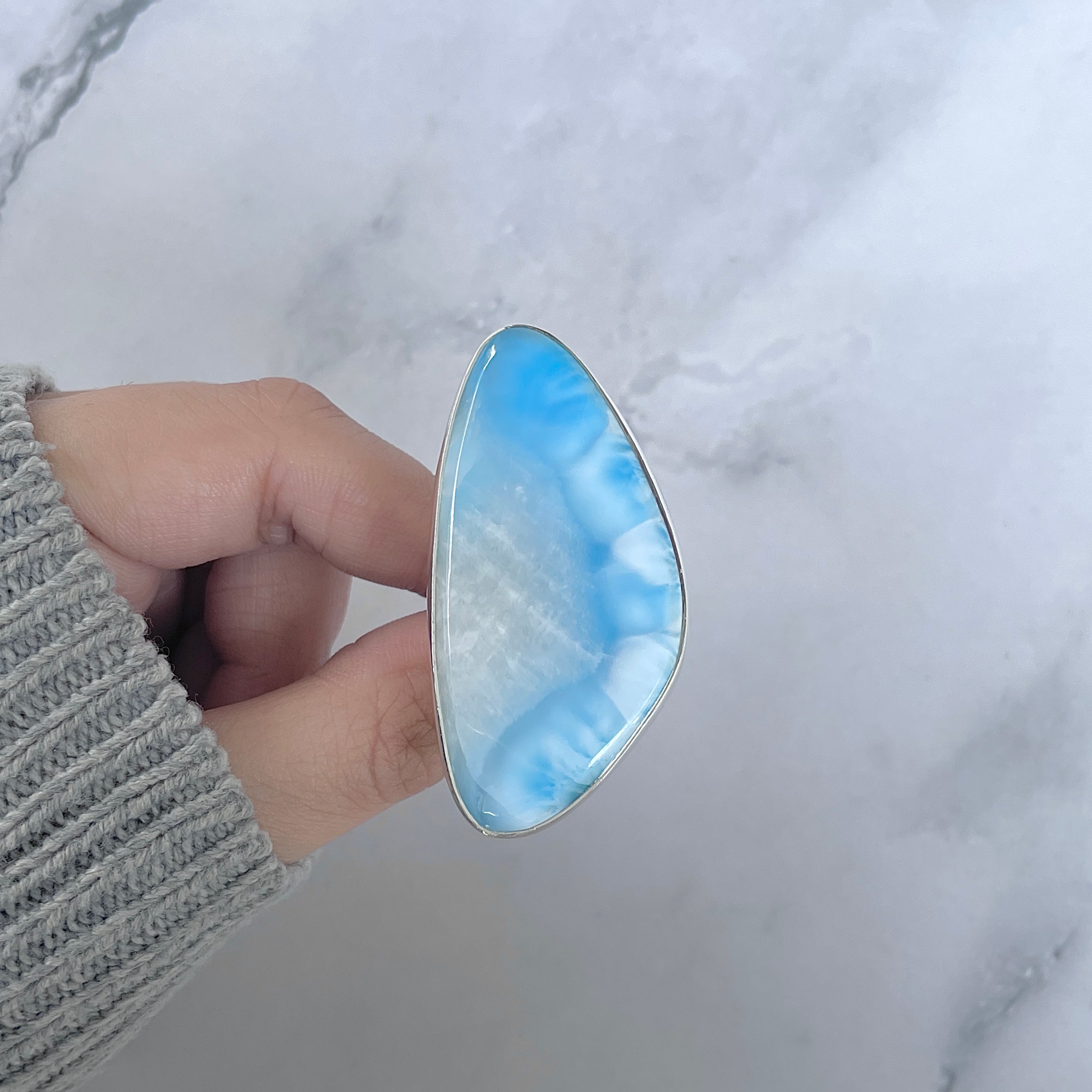Larimar Adjustable Ring-(LAR-R-1830.)