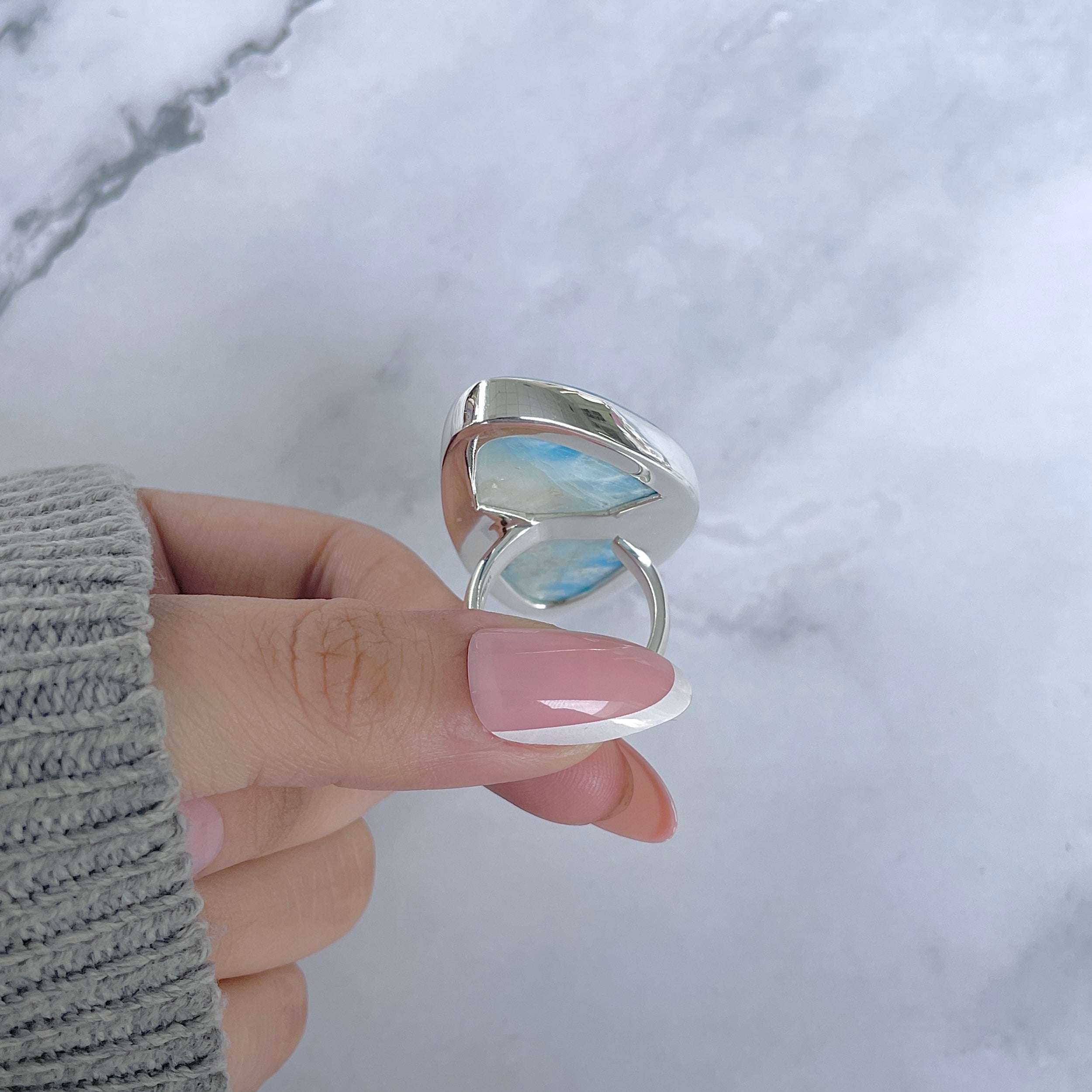 Larimar Adjustable Ring-(LAR-R-1830.)
