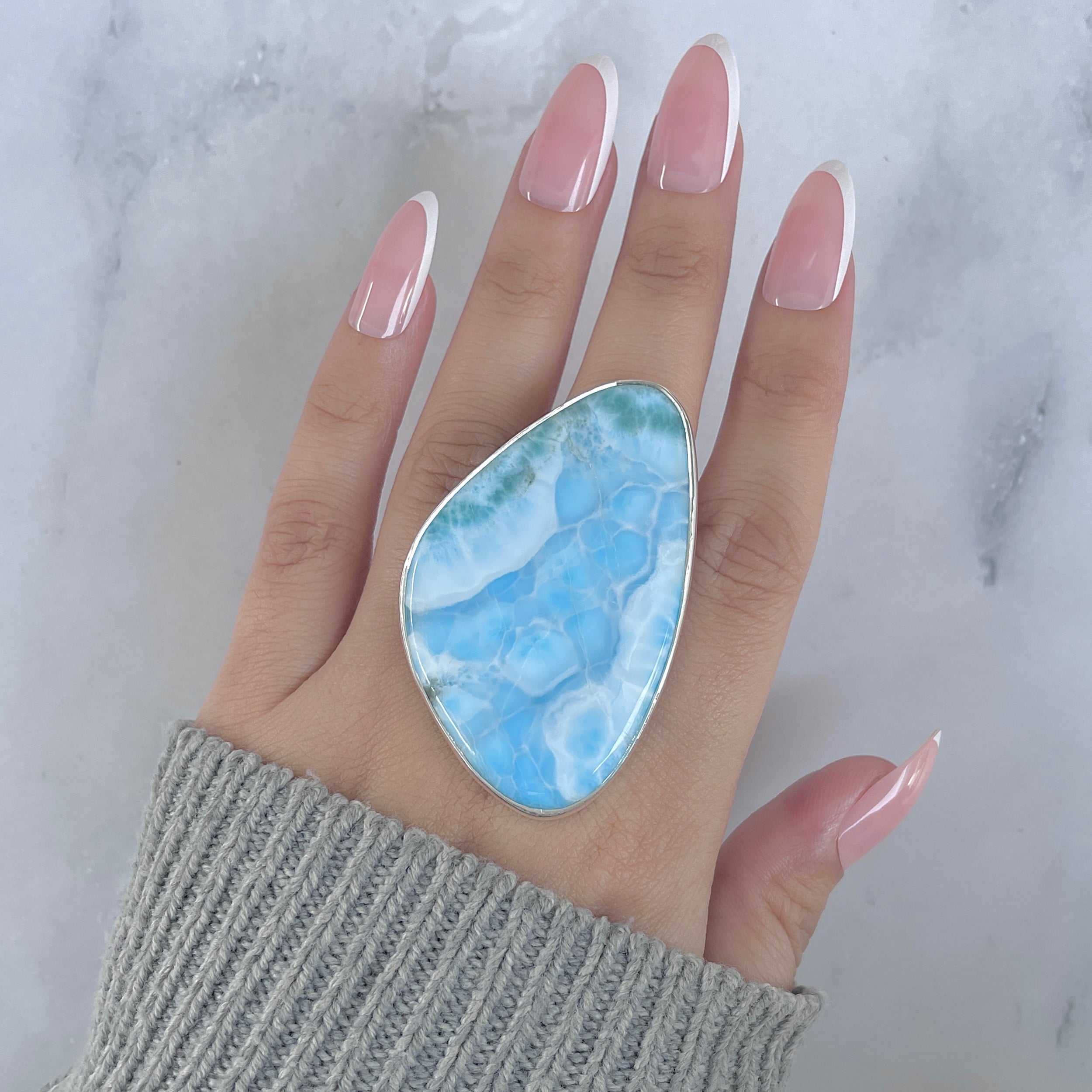 Larimar Adjustable Ring-(LAR-R-1831.)