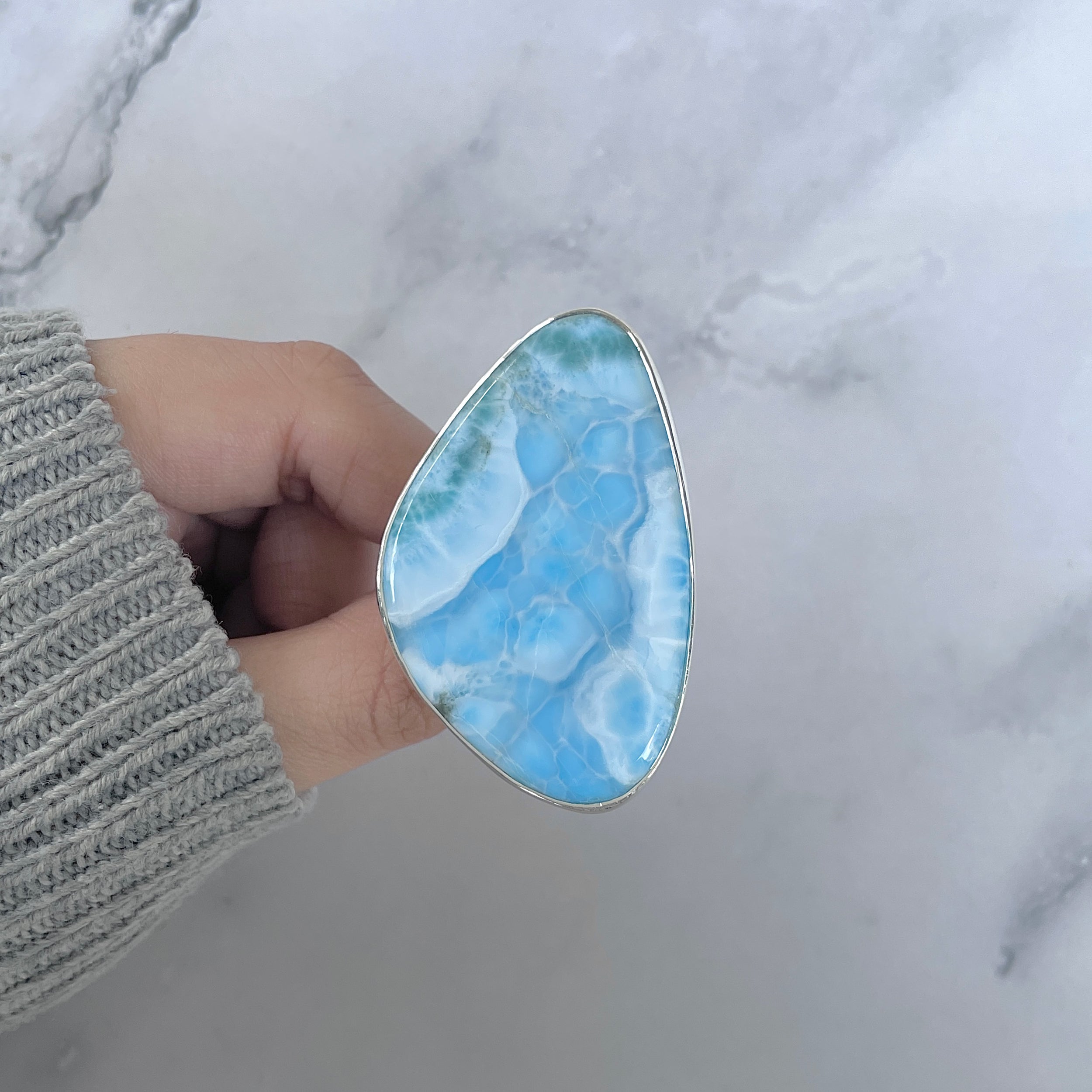 Larimar Adjustable Ring-(LAR-R-1831.)