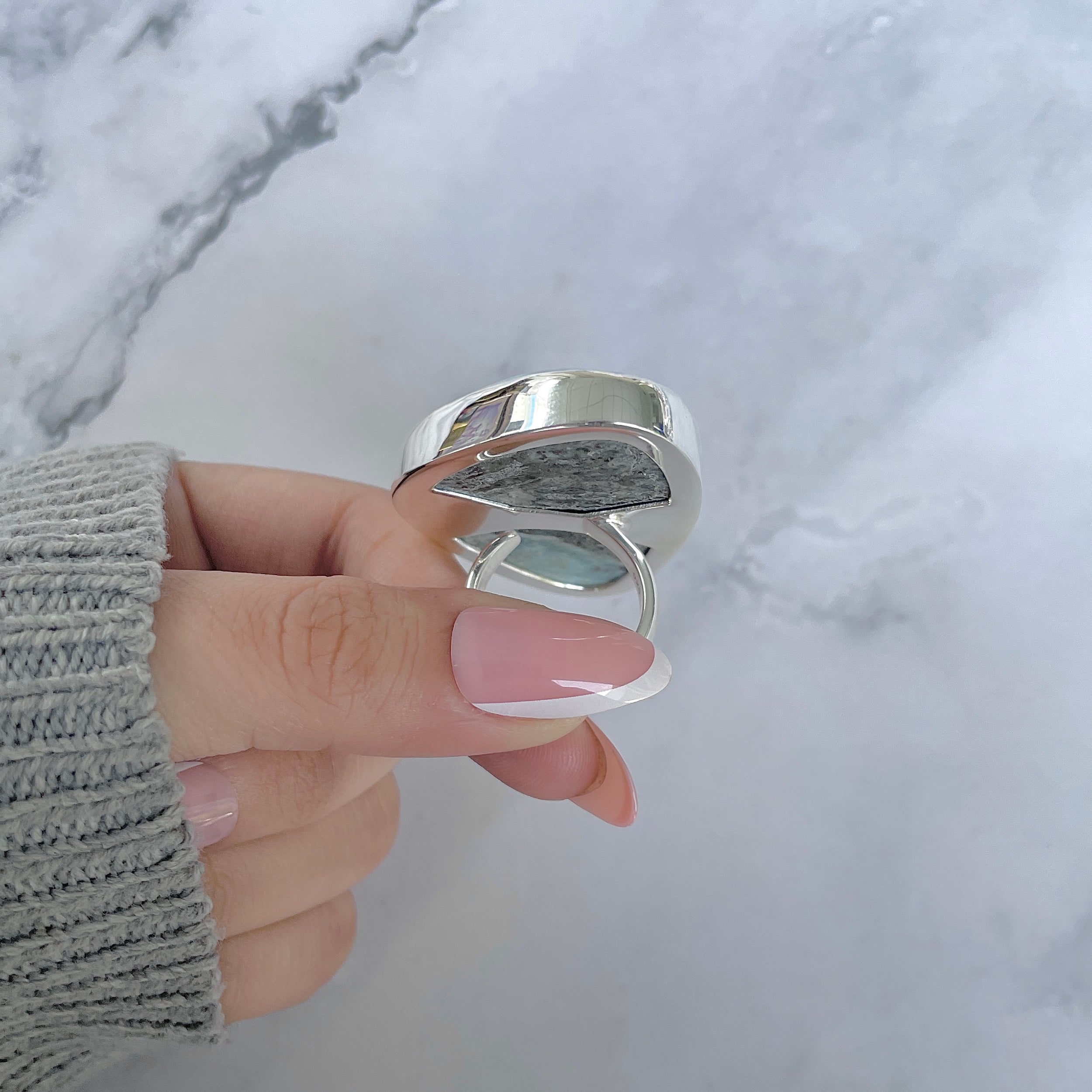 Larimar Adjustable Ring-(LAR-R-1831.)