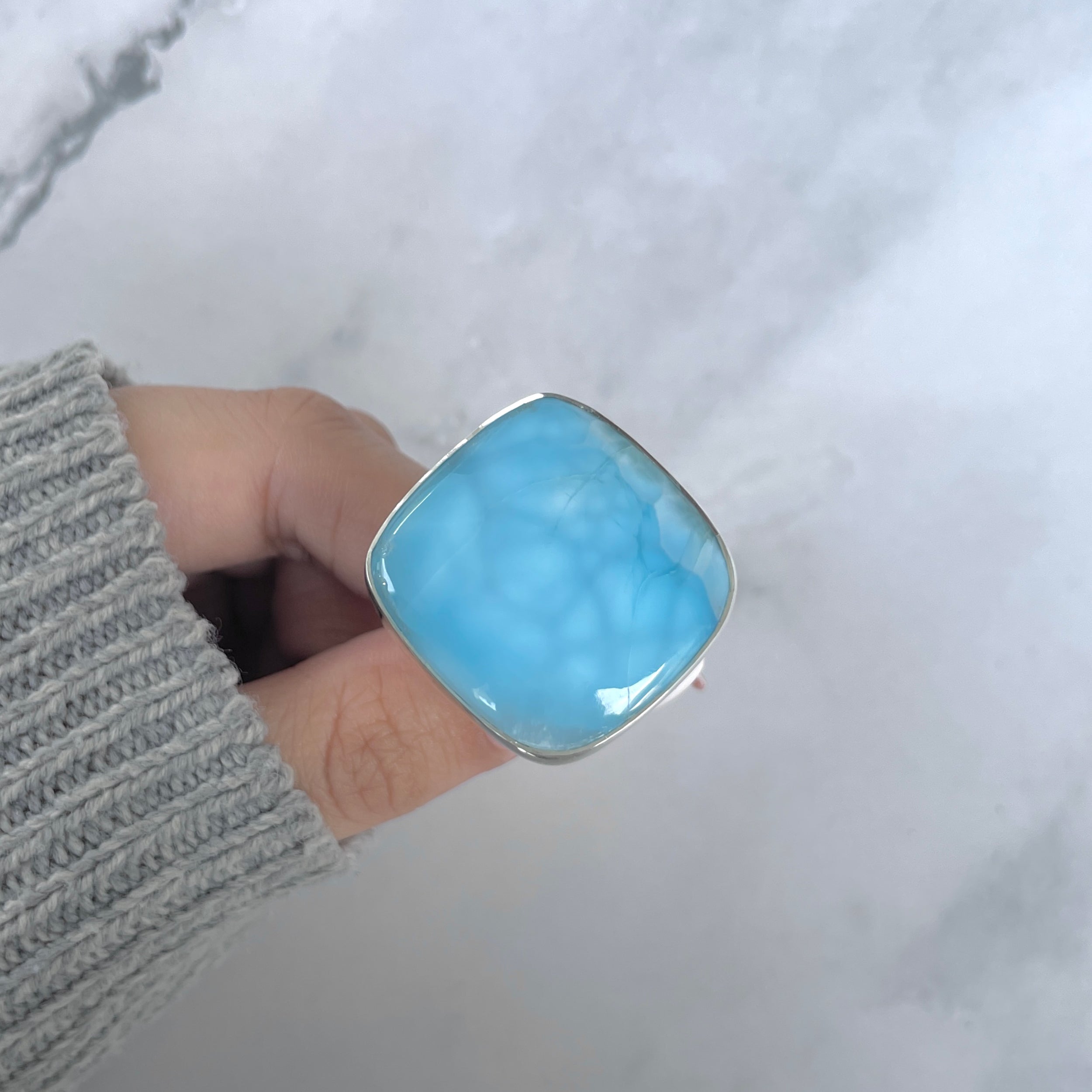 Larimar Adjustable Ring-(LAR-R-1832.)