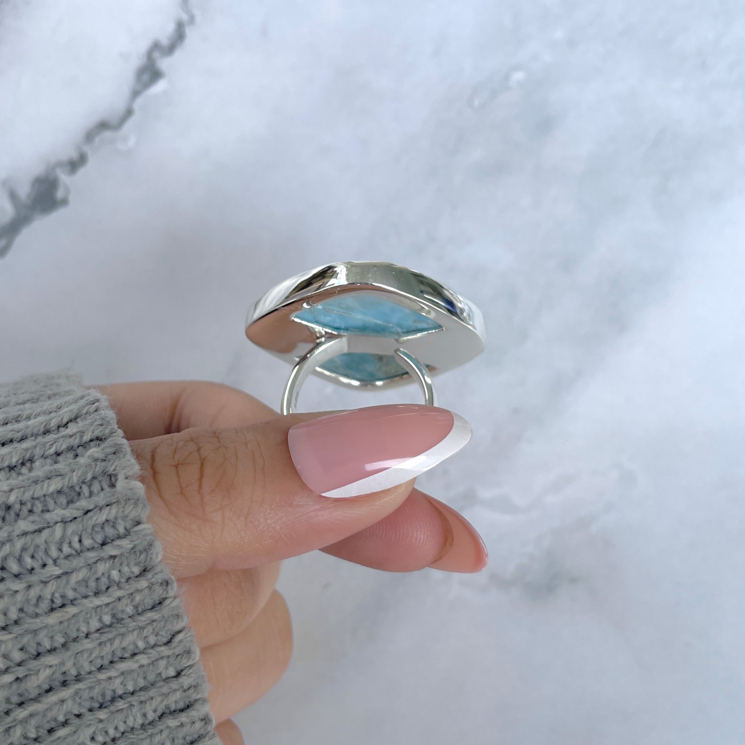 Larimar Adjustable Ring-(LAR-R-1832.)