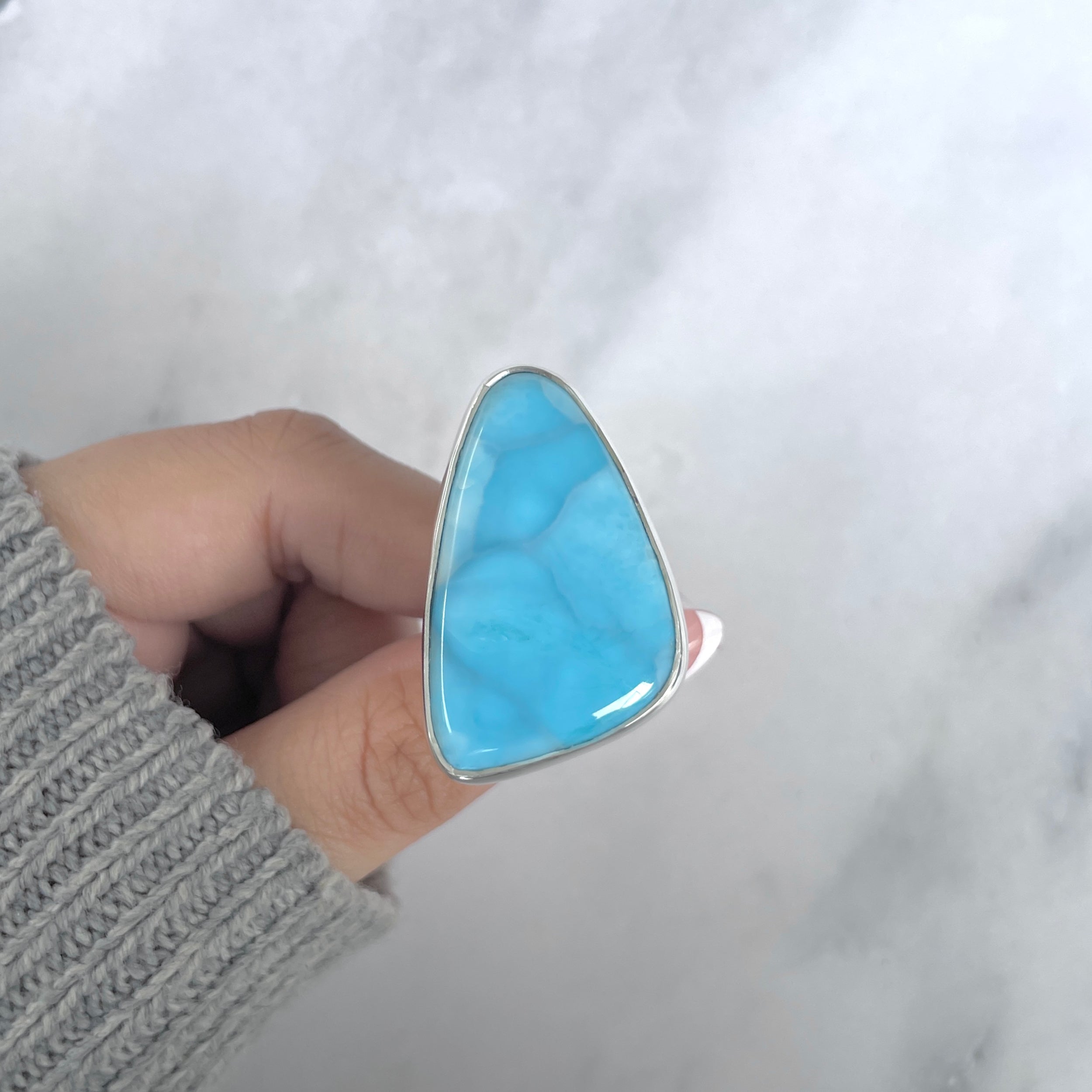 Larimar Adjustable Ring-(LAR-R-1834.)