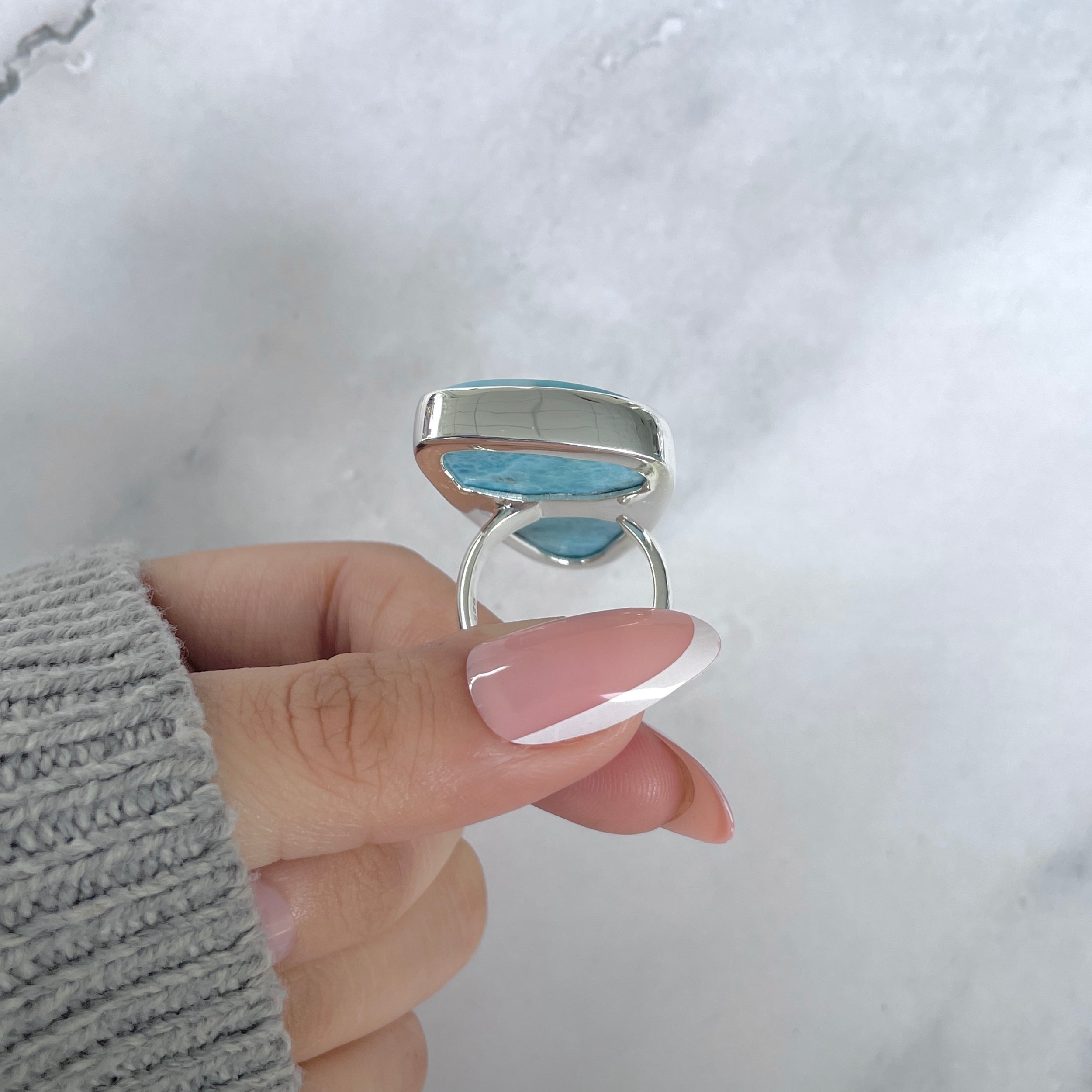 Larimar Adjustable Ring-(LAR-R-1834.)