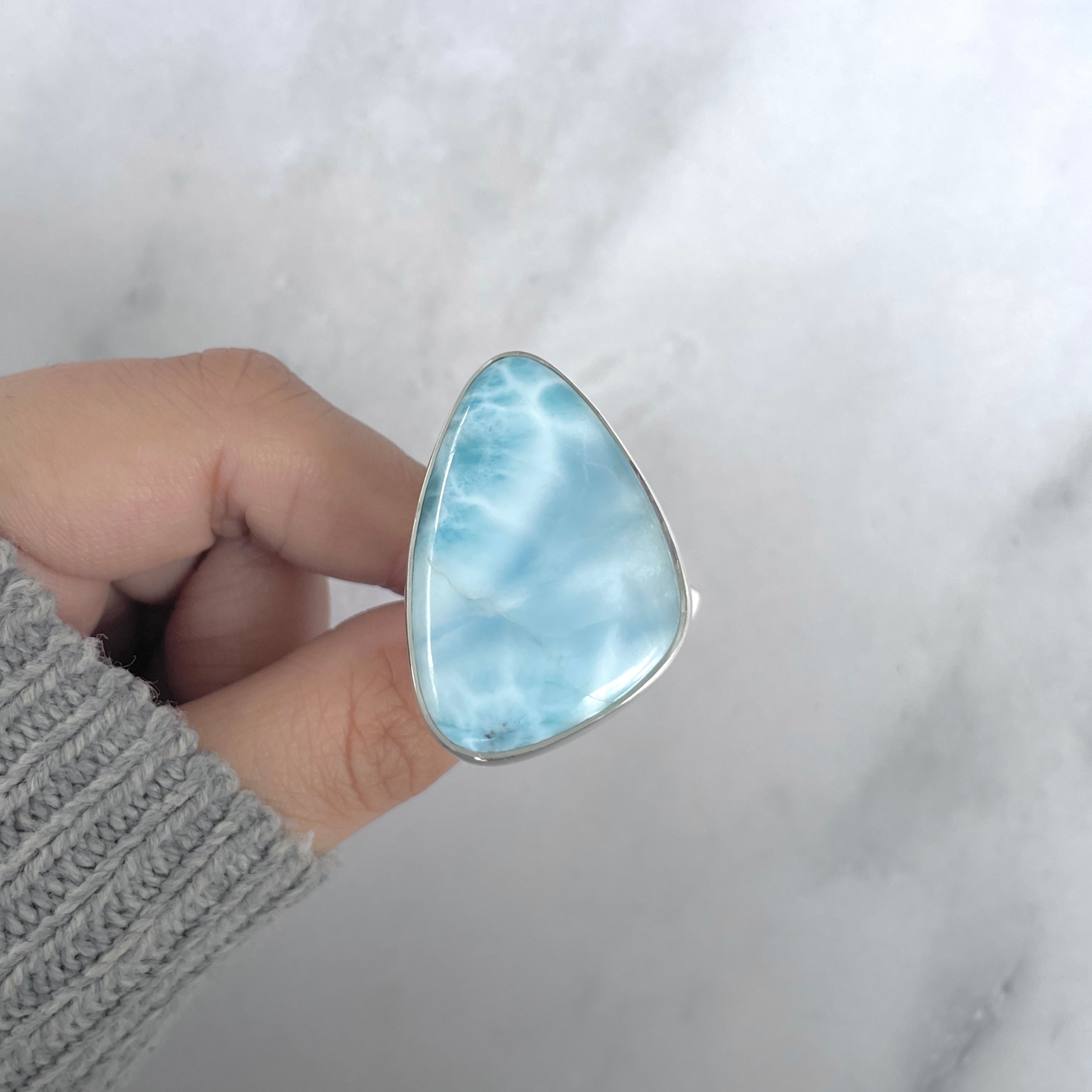 Larimar Adjustable Ring-(LAR-R-1835.)