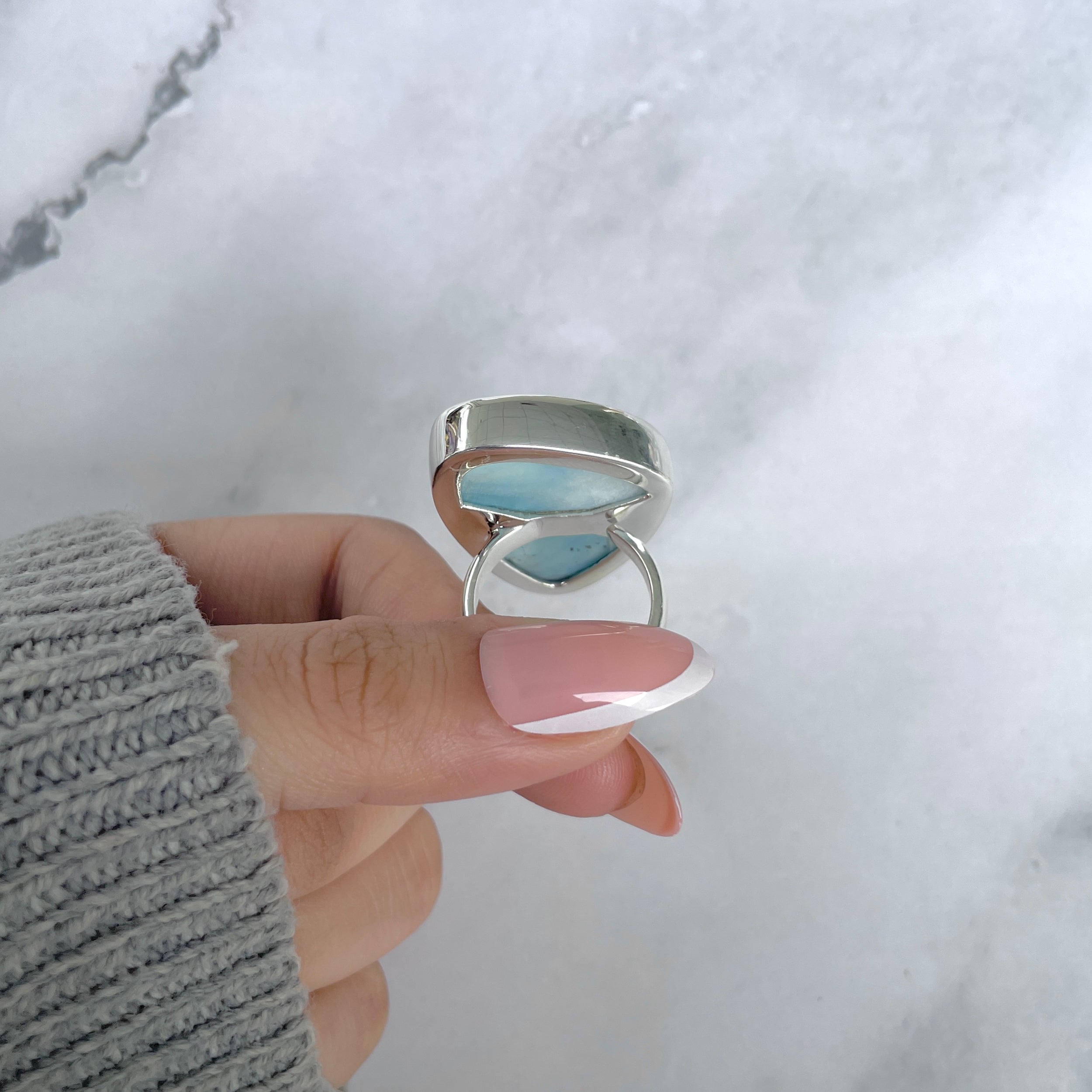 Larimar Adjustable Ring-(LAR-R-1835.)