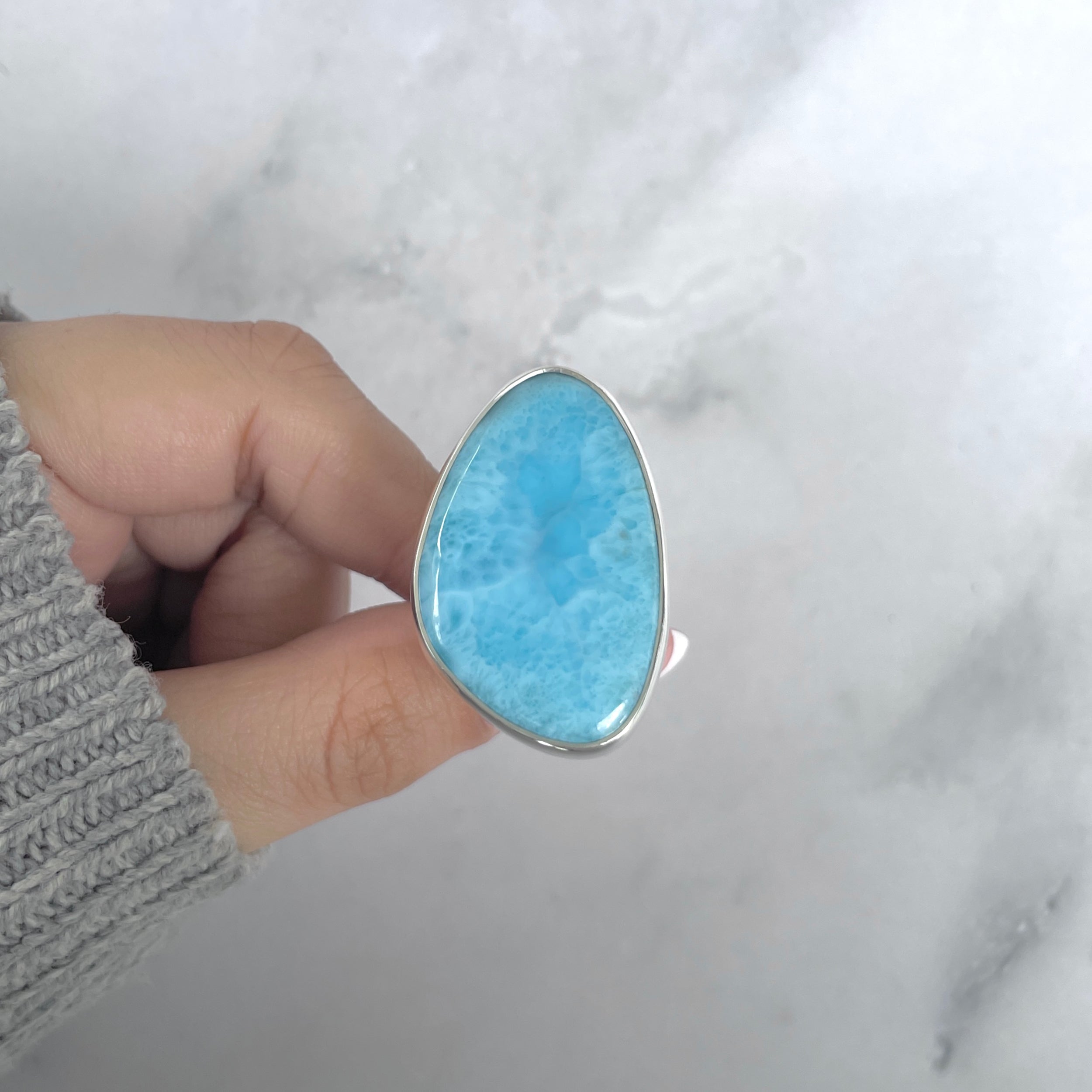 Larimar Adjustable Ring-(LAR-R-1836.)