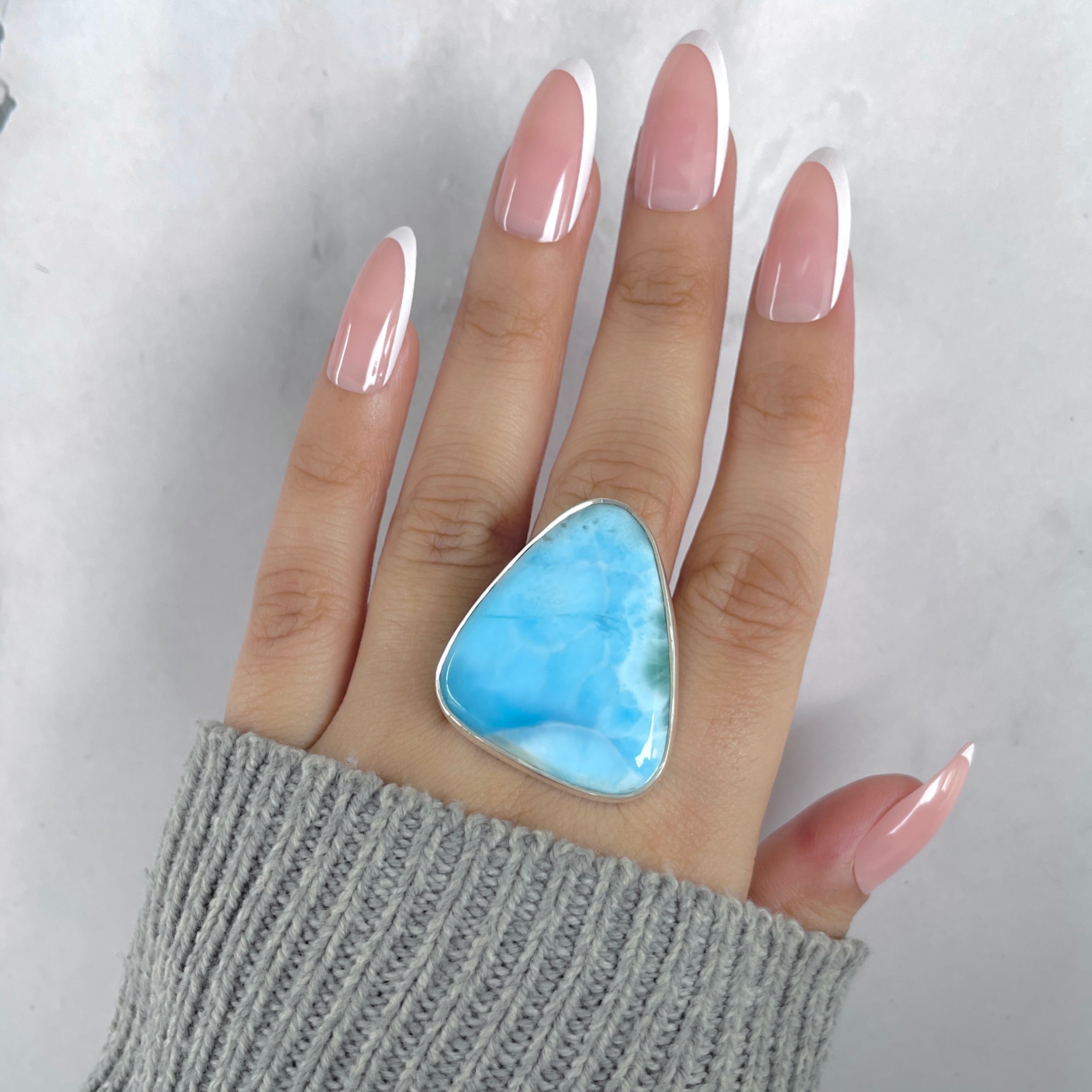 Larimar Adjustable Ring-(LAR-R-1837.)