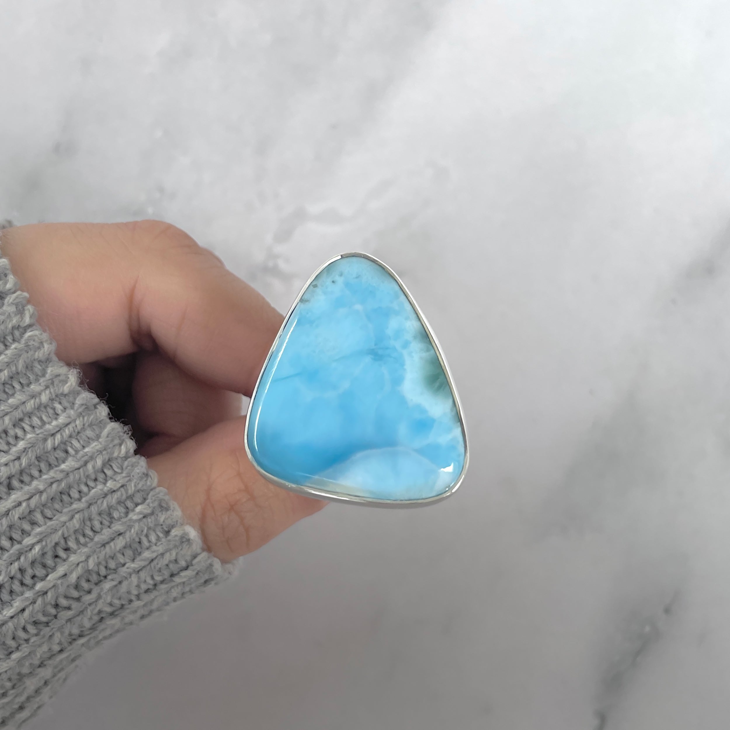 Larimar Adjustable Ring-(LAR-R-1837.)