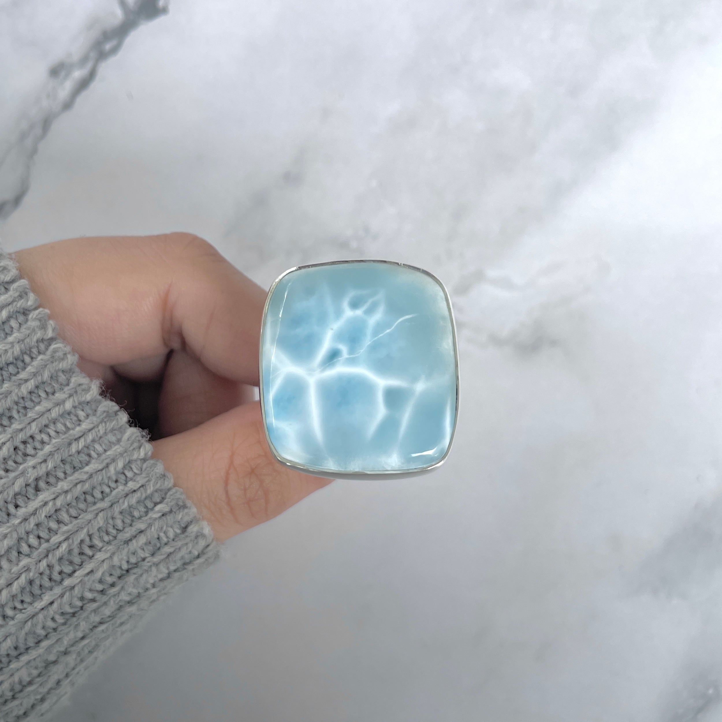 Larimar Adjustable Ring-(LAR-R-1838.)