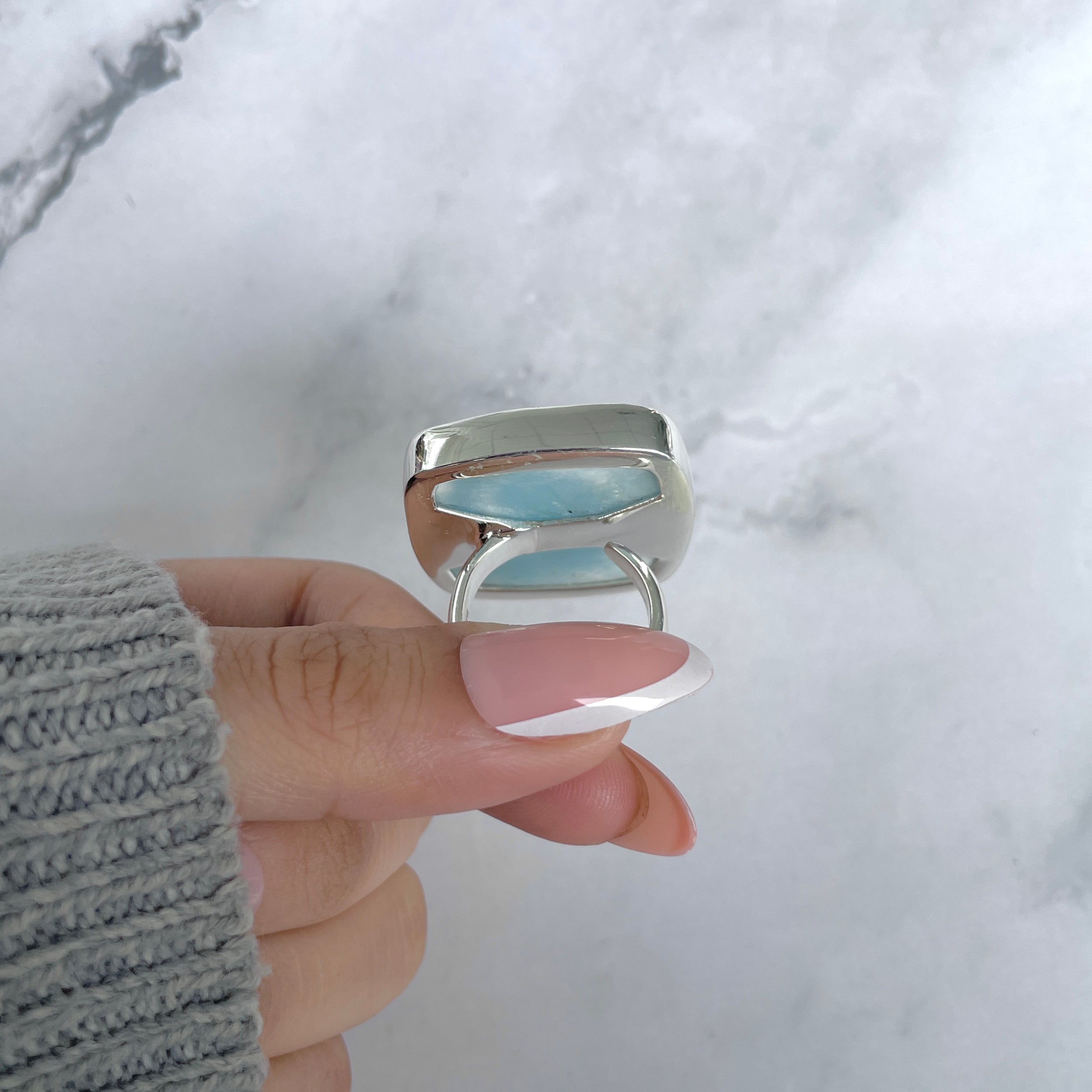 Larimar Adjustable Ring-(LAR-R-1838.)