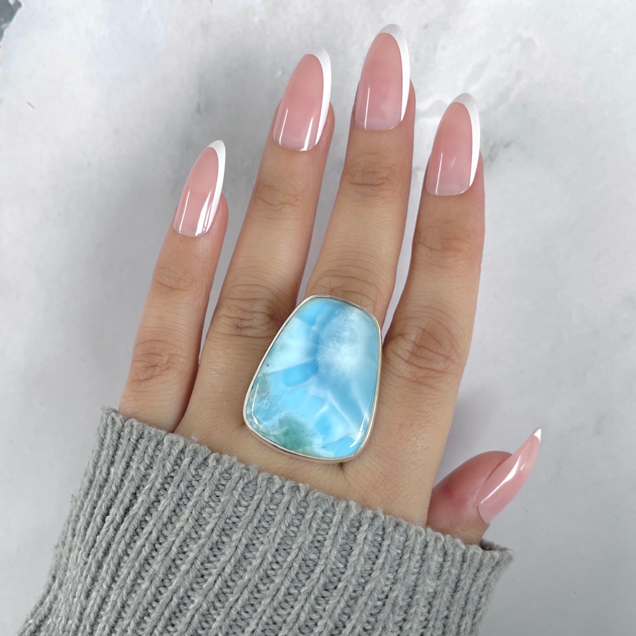 Larimar Adjustable Ring-(LAR-R-1839.)