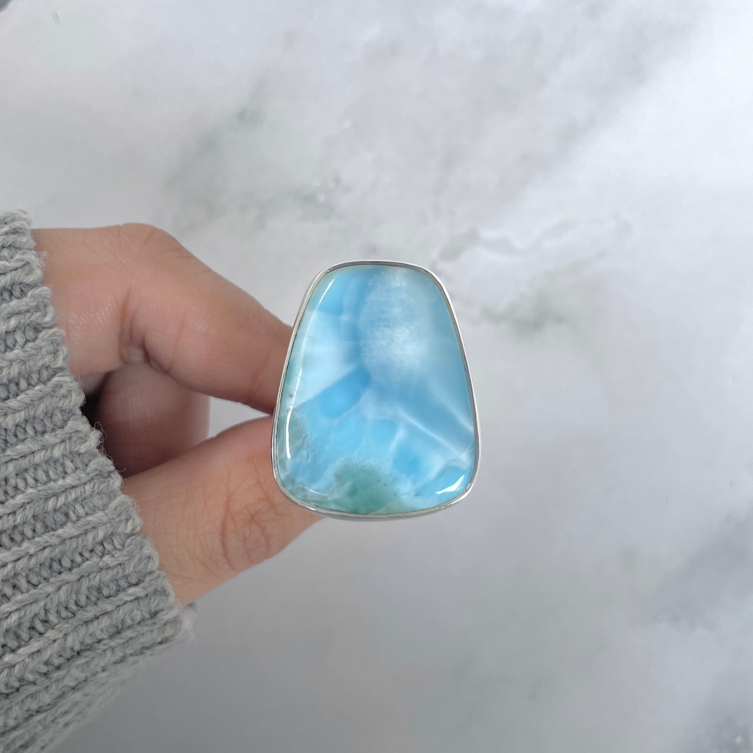 Larimar Adjustable Ring-(LAR-R-1839.)