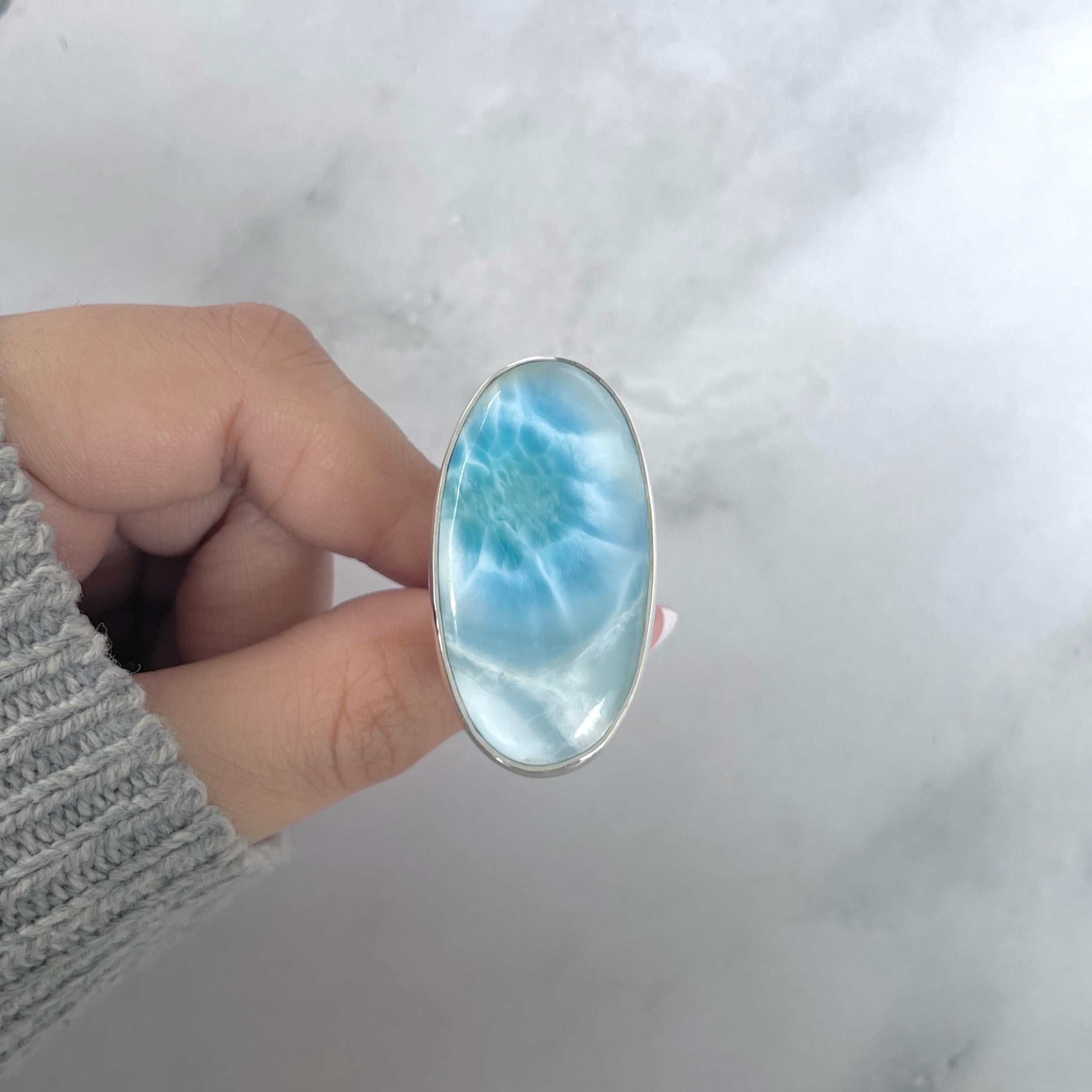 Larimar Adjustable Ring-(LAR-R-1840.)