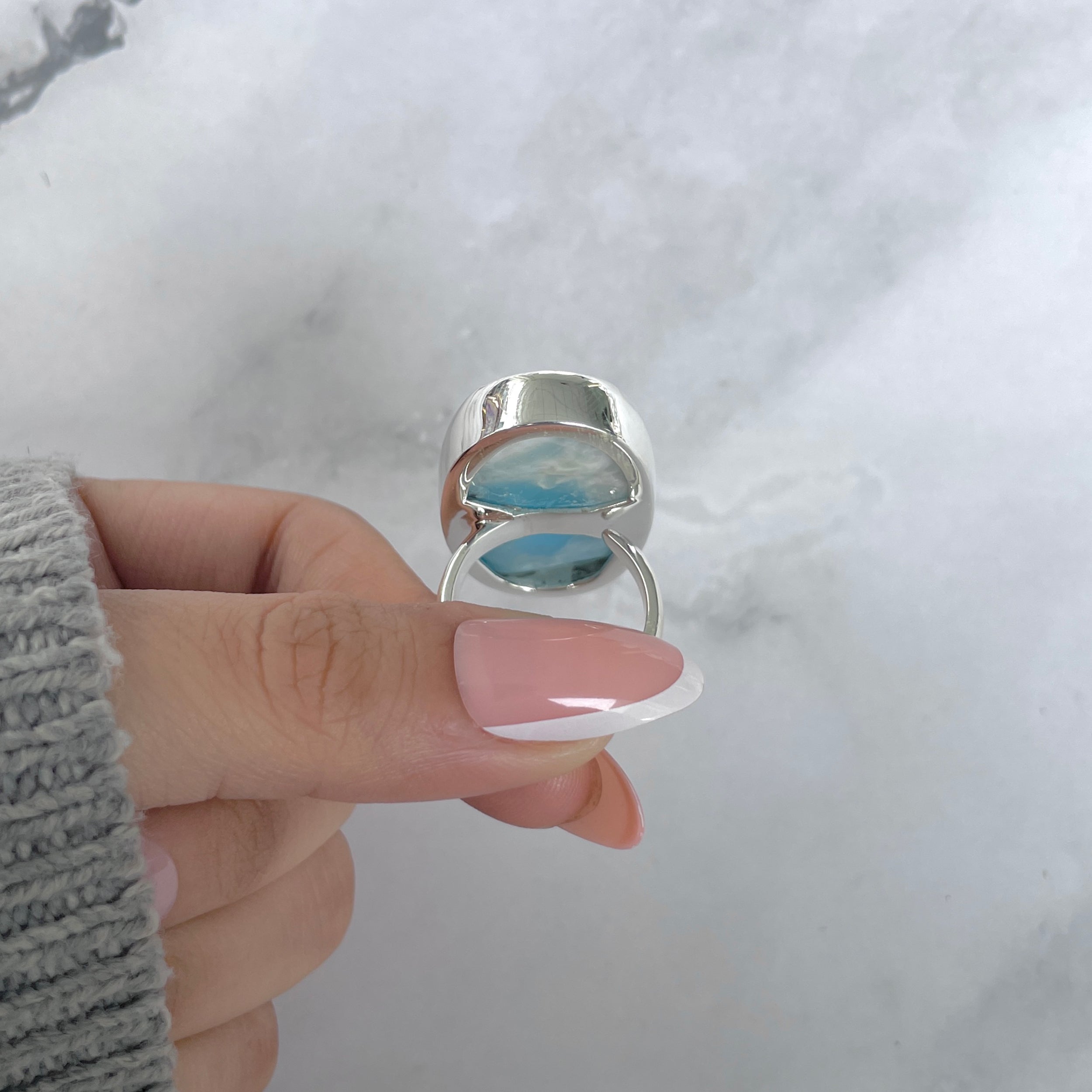 Larimar Adjustable Ring-(LAR-R-1840.)