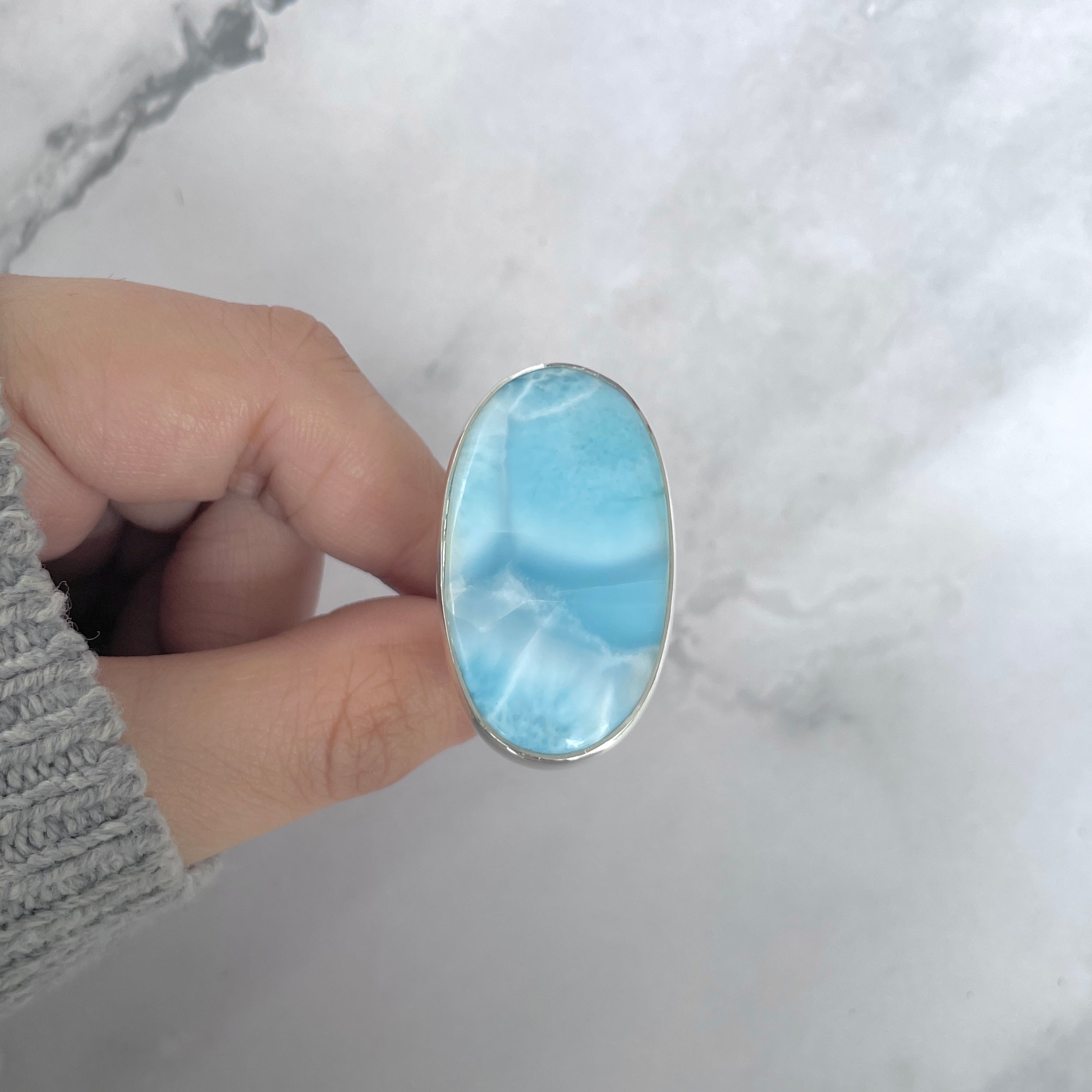 Larimar Adjustable Ring-(LAR-R-1841.)