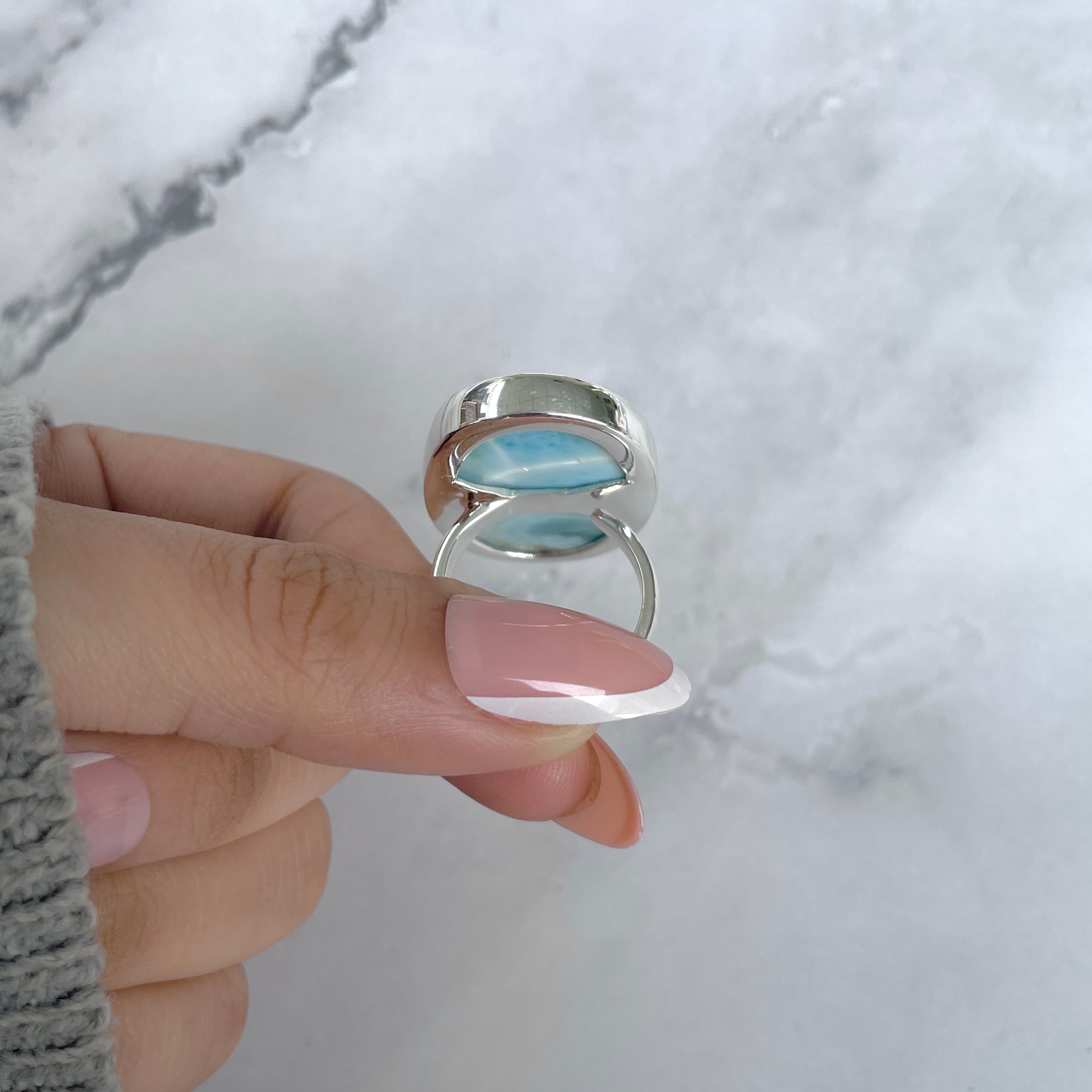 Larimar Adjustable Ring-(LAR-R-1841.)