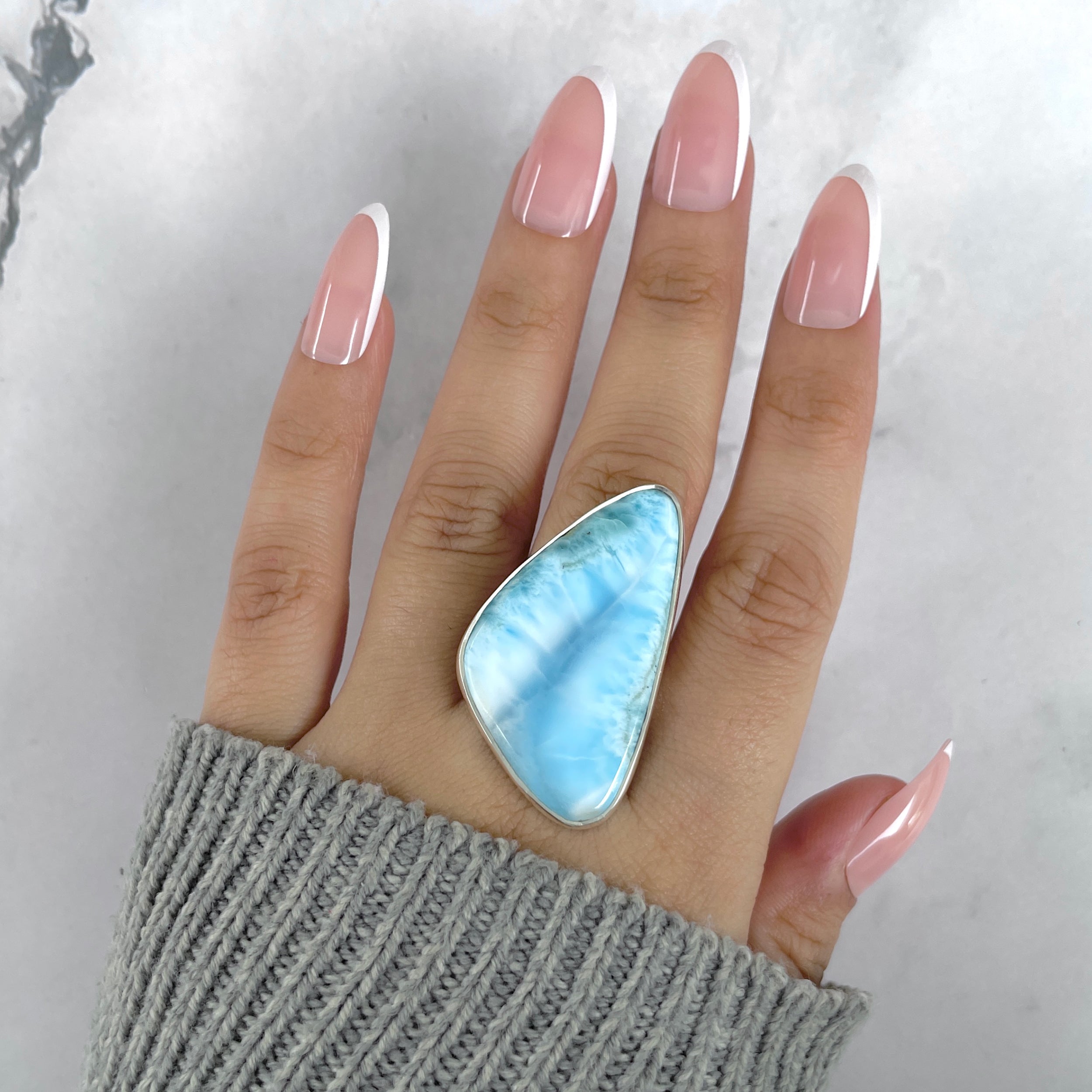 Larimar Adjustable Ring-(LAR-R-1842.)