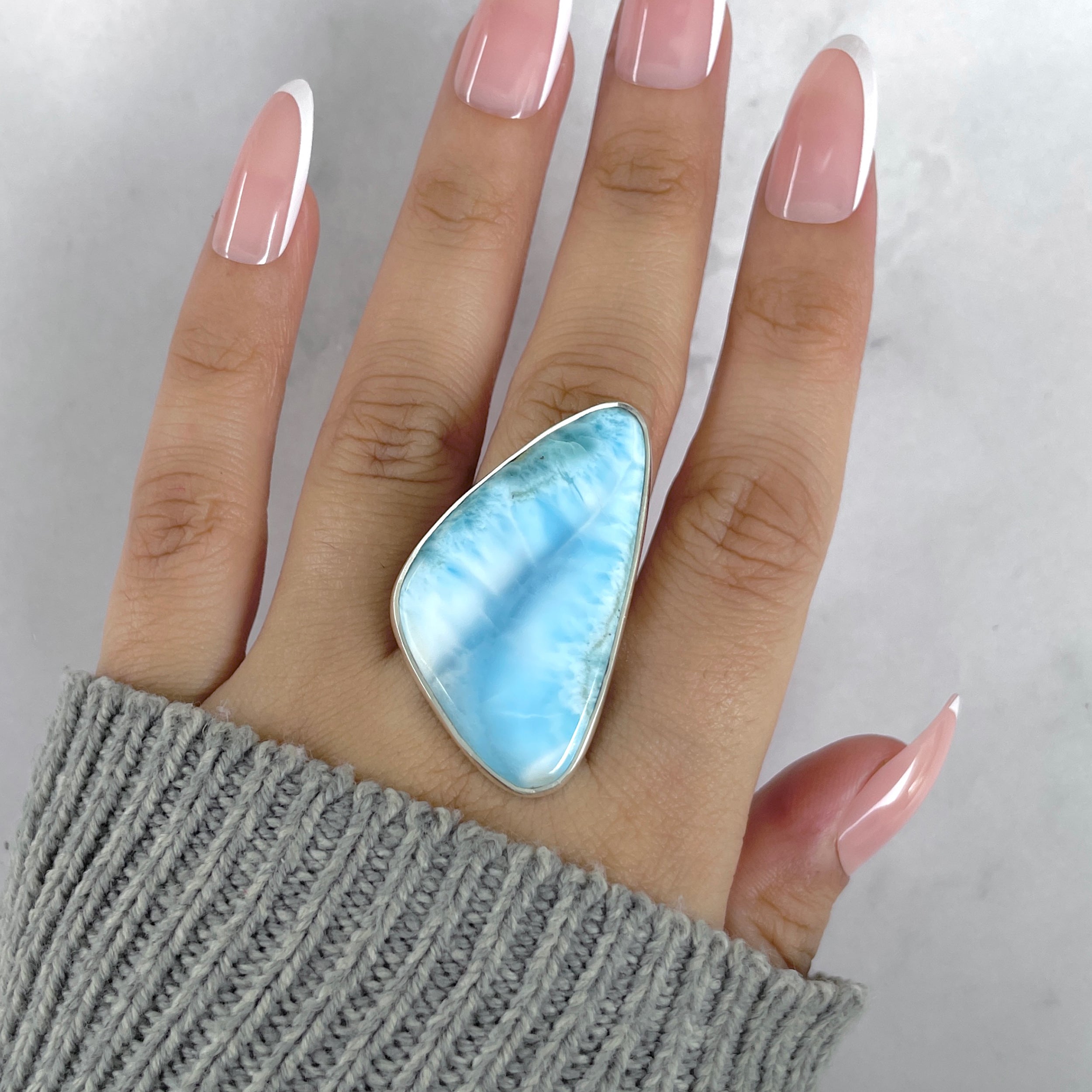 Larimar Adjustable Ring-(LAR-R-1842.)