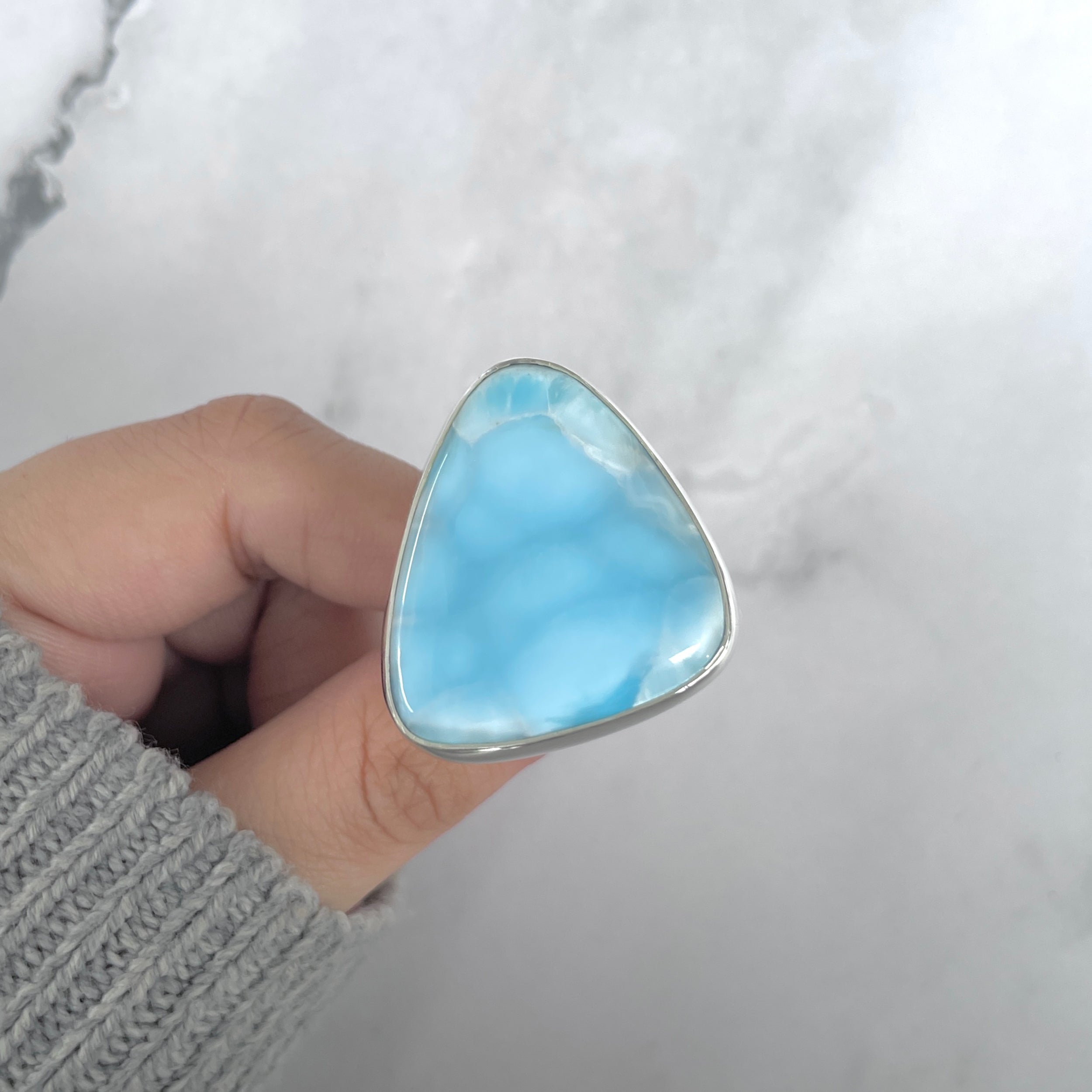 Larimar Adjustable Ring-(LAR-R-1843.)
