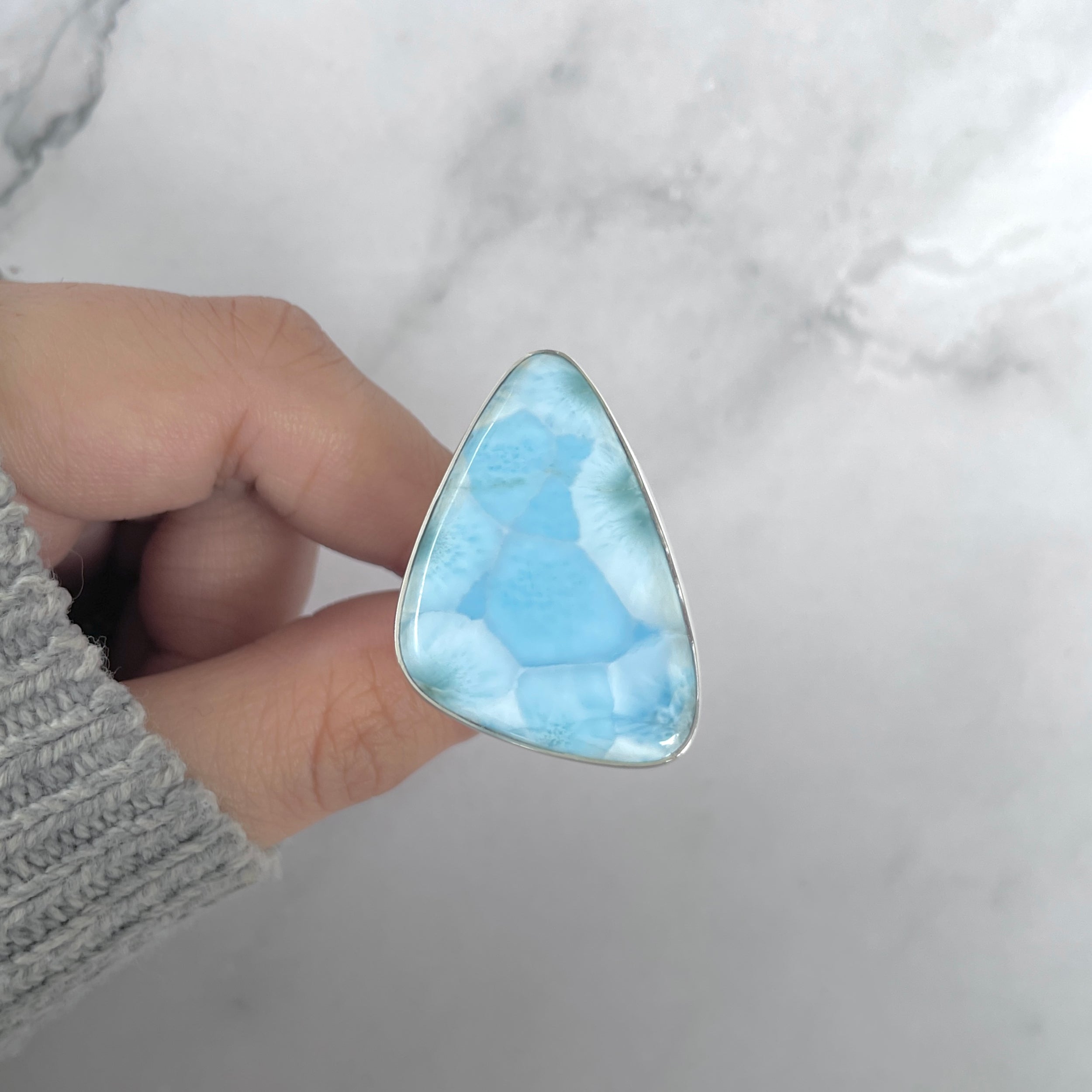 Larimar Adjustable Ring-(LAR-R-1844.)