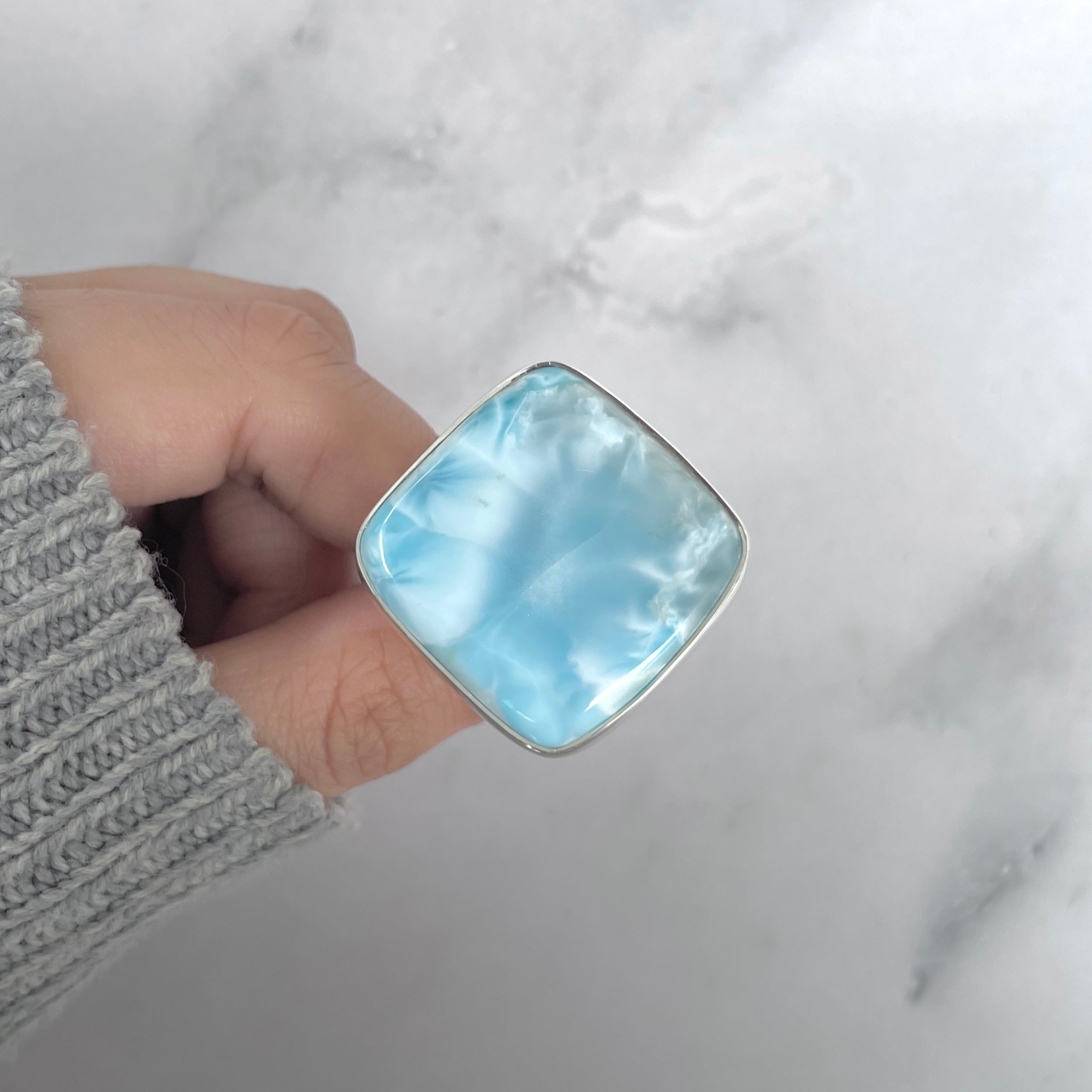 Larimar Adjustable Ring-(LAR-R-1845.)