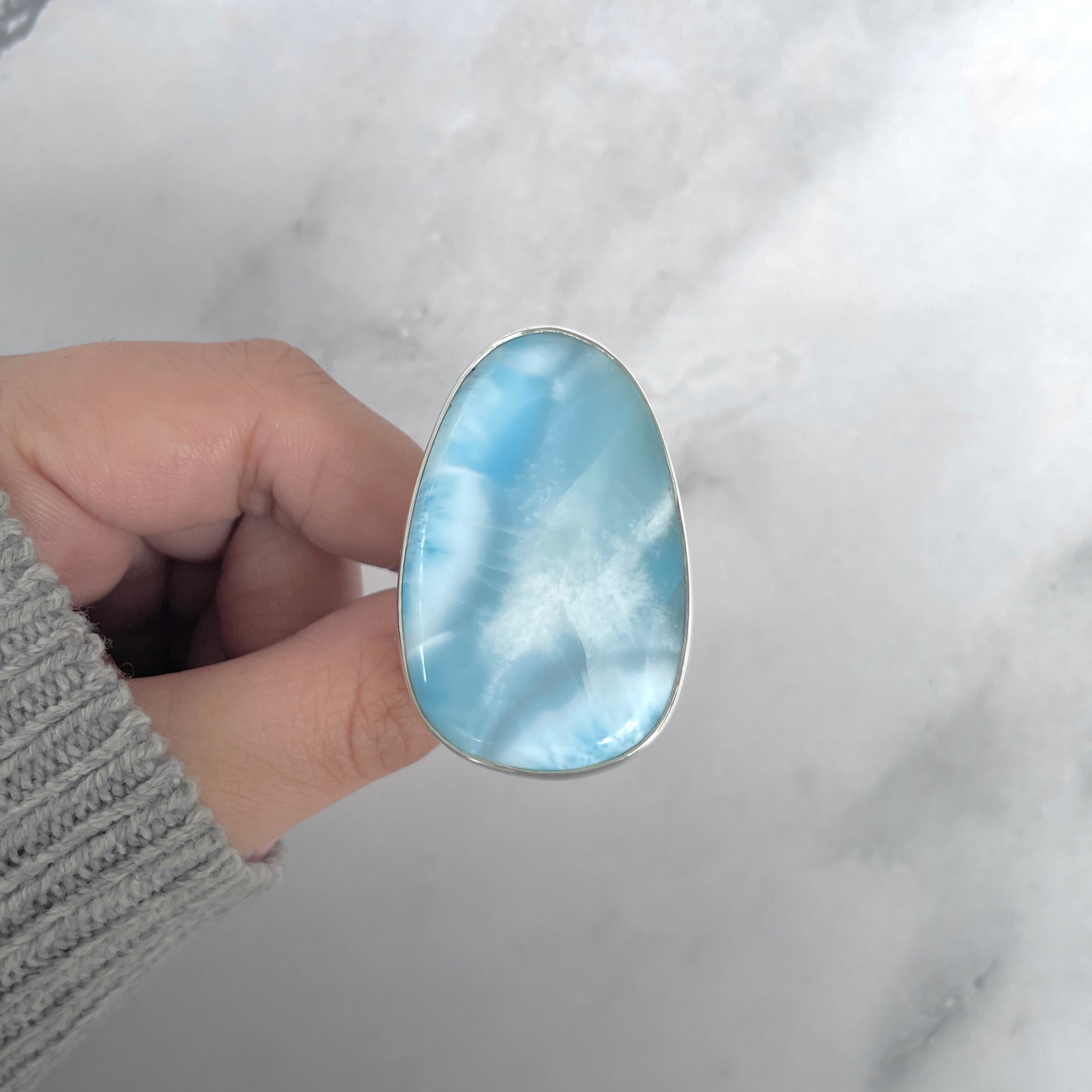 Larimar Adjustable Ring-(LAR-R-1847.)