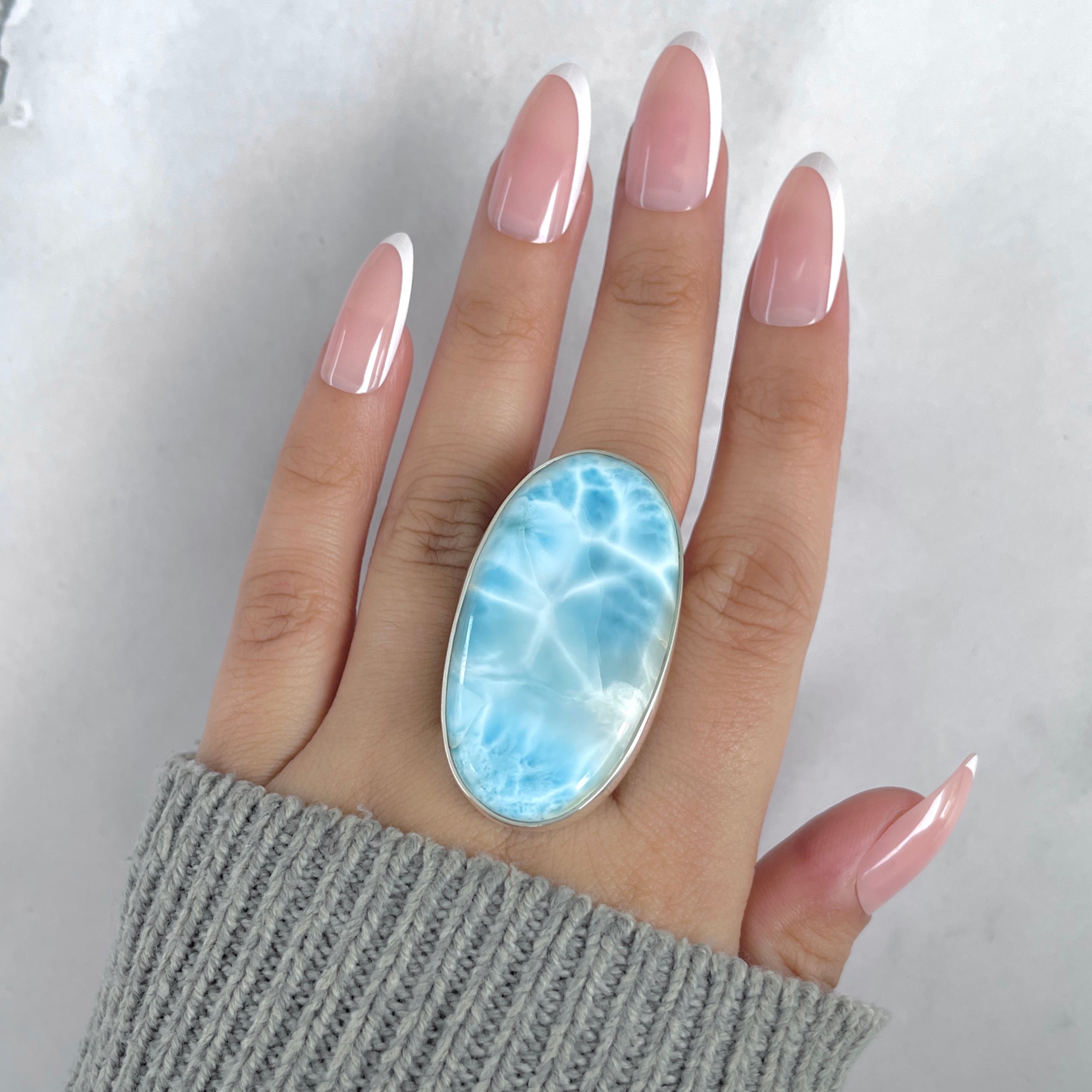 Larimar Adjustable Ring-(LAR-R-1848.)