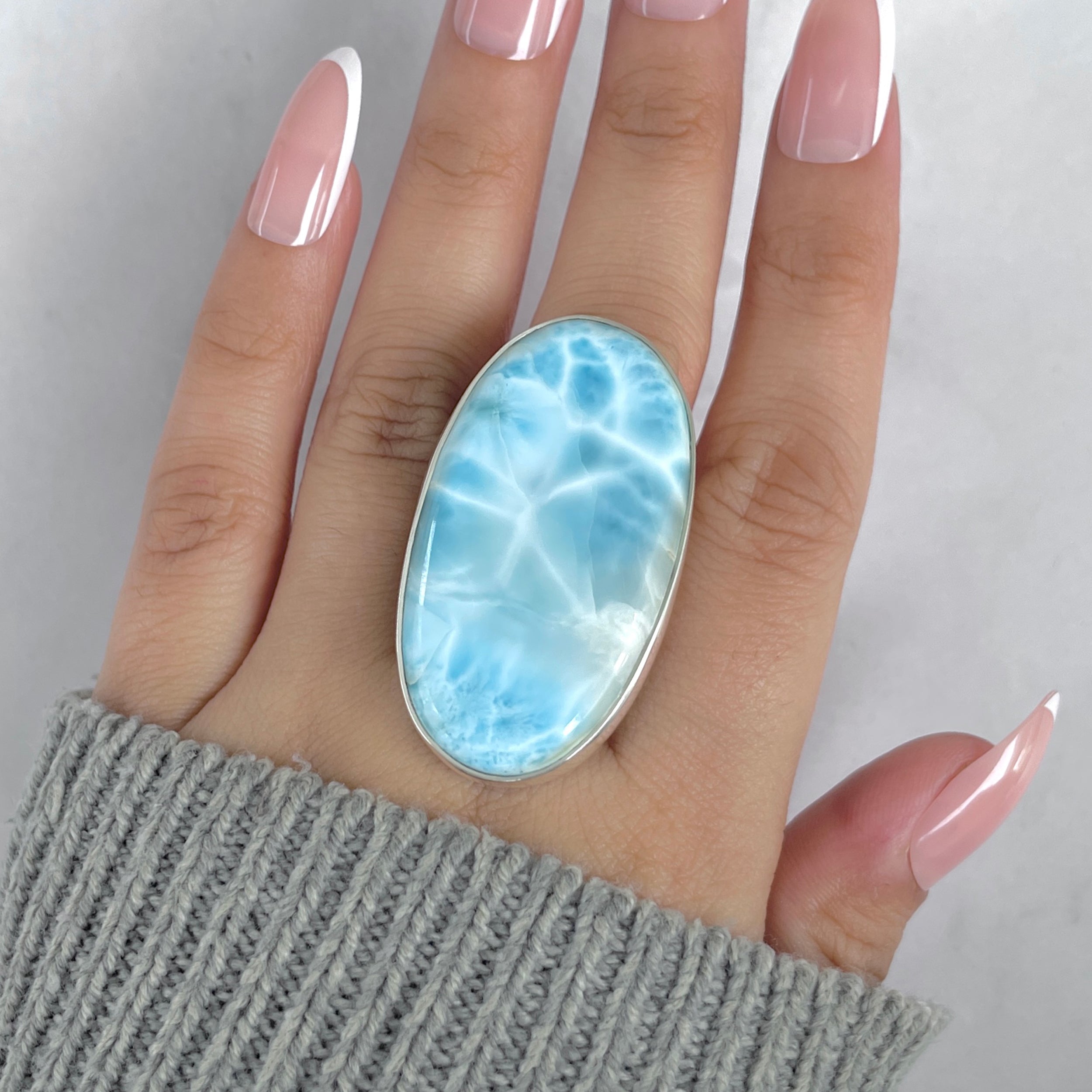 Larimar Adjustable Ring-(LAR-R-1848.)