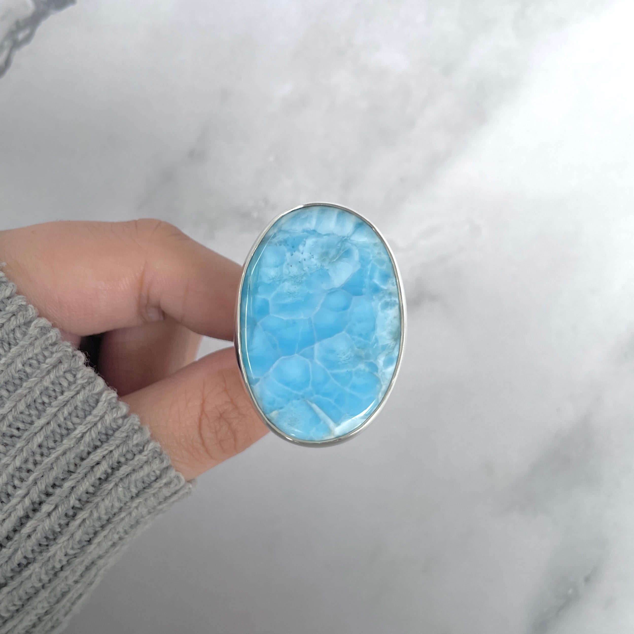 Larimar Adjustable Ring-(LAR-R-1849.)