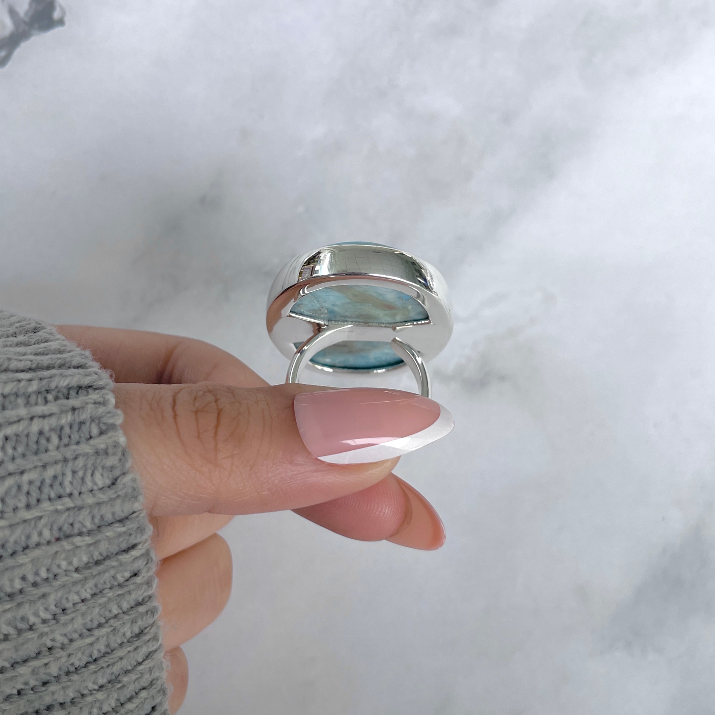 Larimar Adjustable Ring-(LAR-R-1849.)