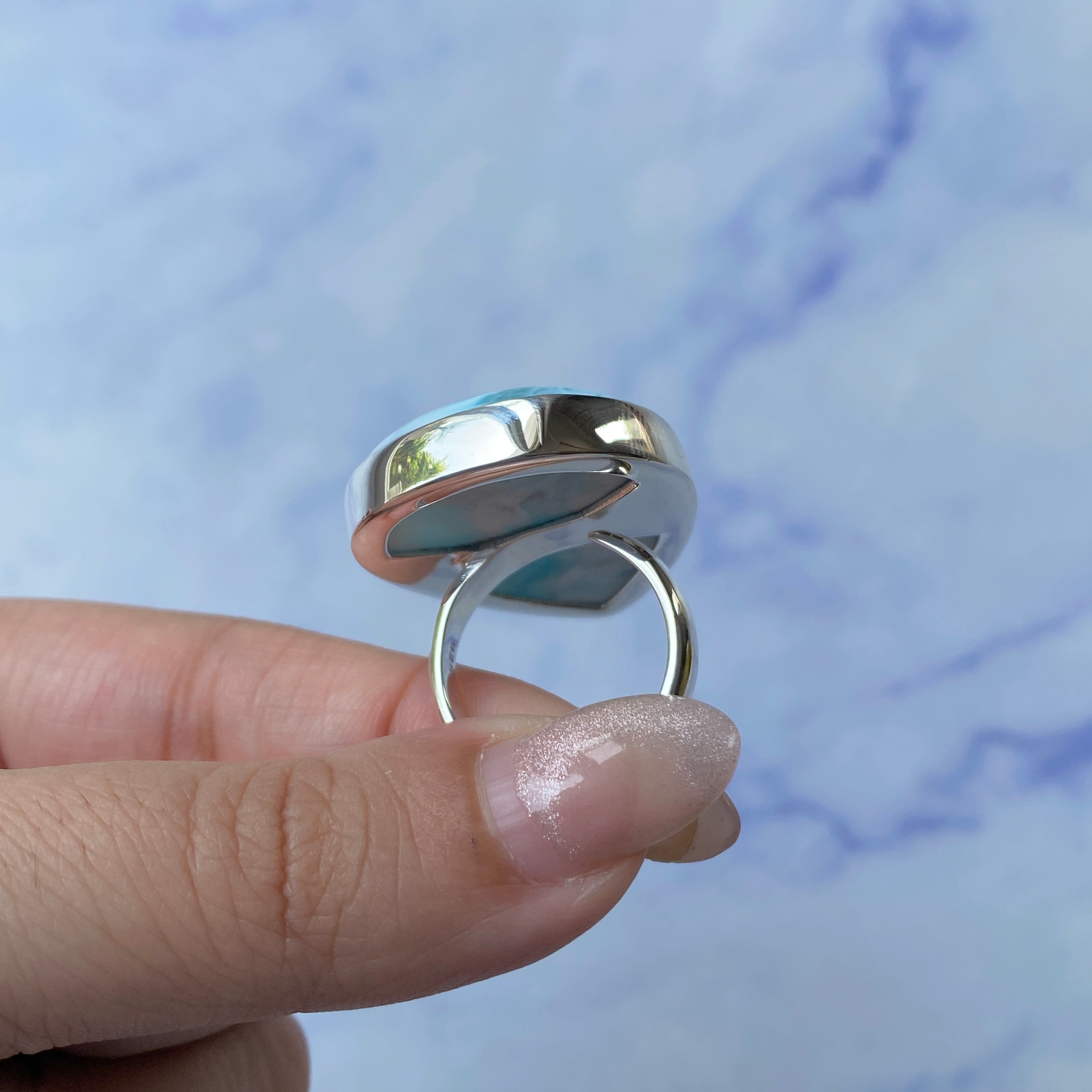 Larimar Adjustable Ring-(LAR-R-185.)