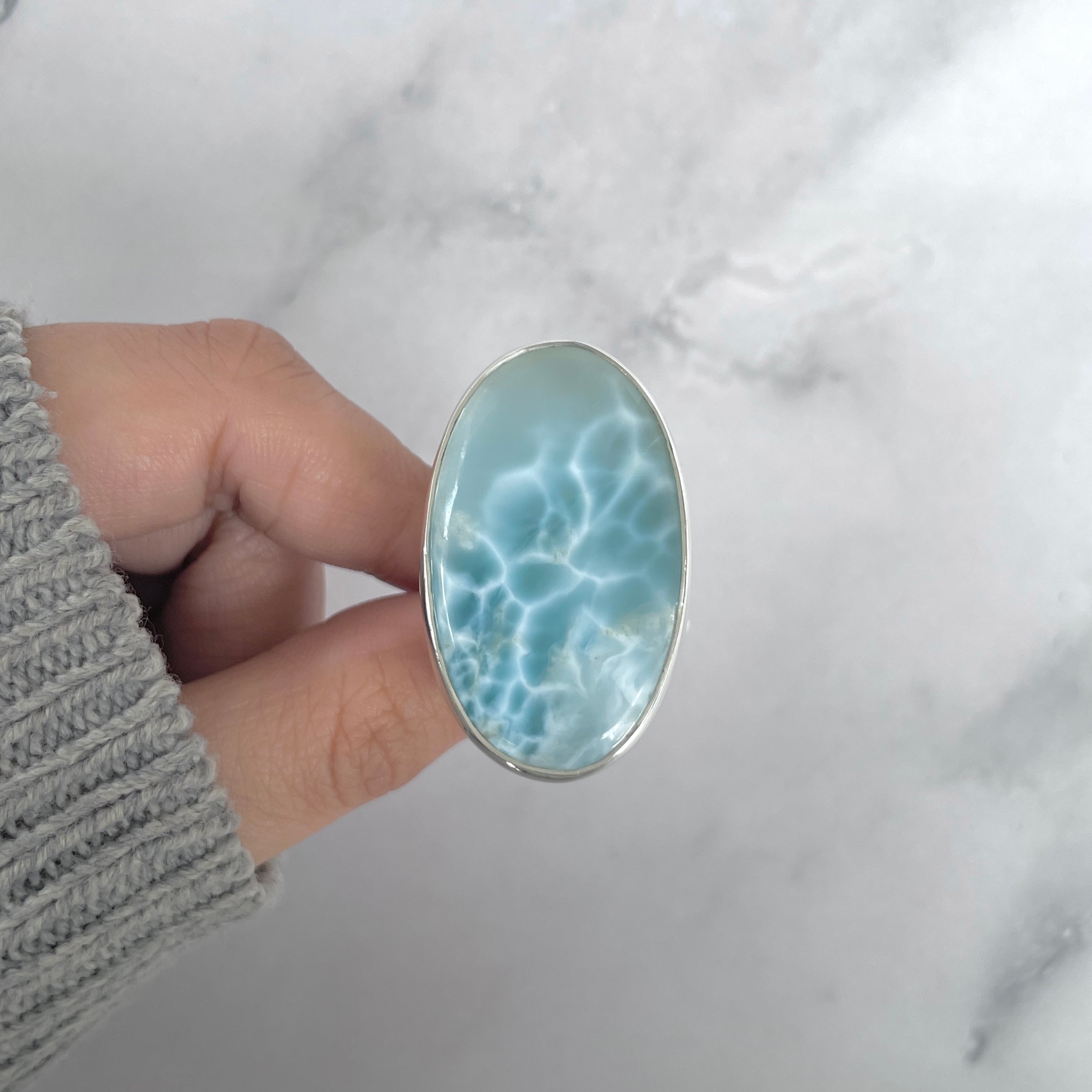Larimar Adjustable Ring-(LAR-R-1850.)